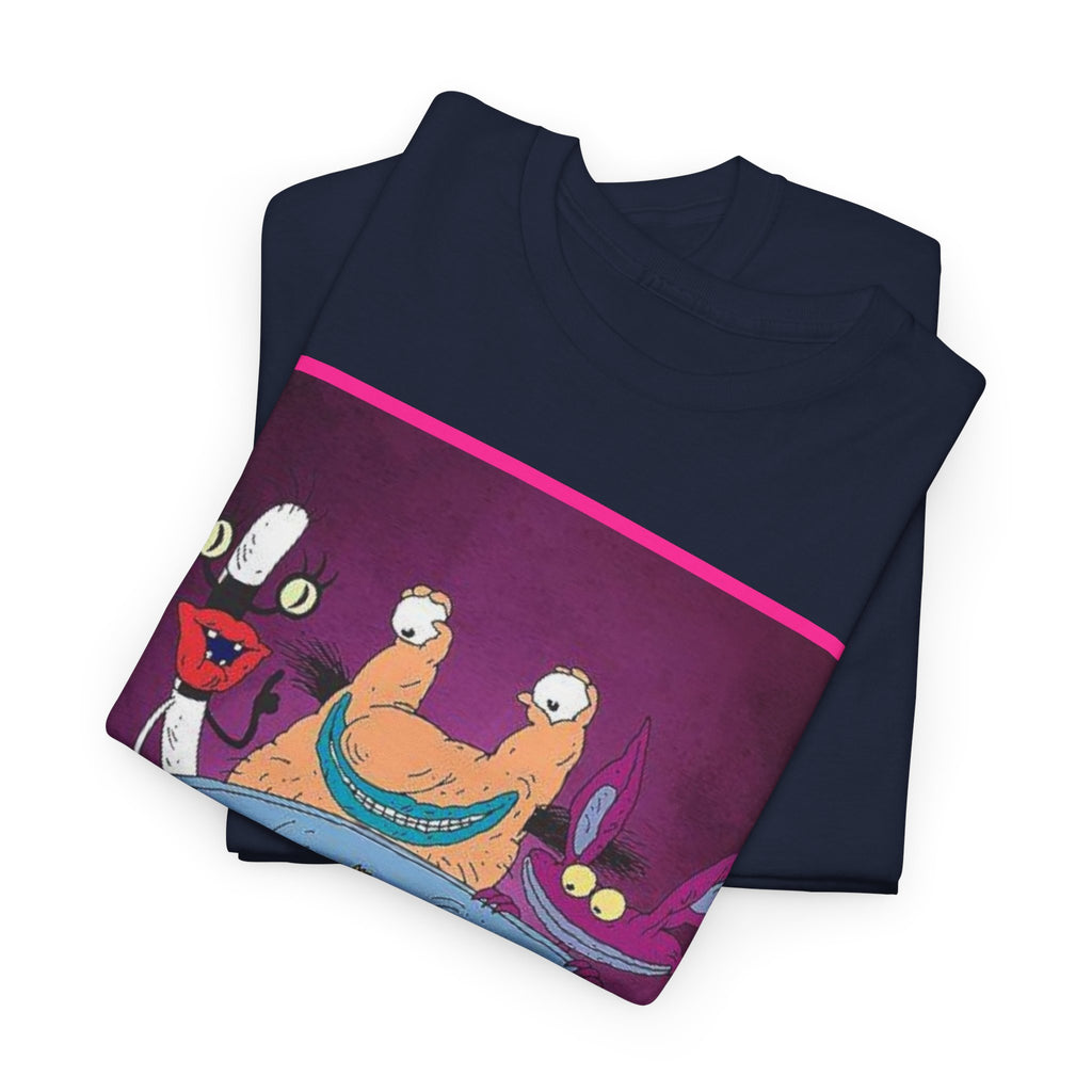 Real Monsters Vintage Cartoon T-Shirt — Nickelodeon Rugrats Crew Tee