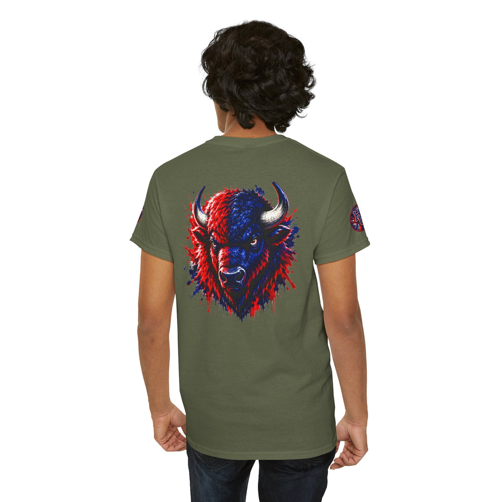 Howard University Buffalo Spirit Tee — HU Bison Red & Blue Campus Shirt