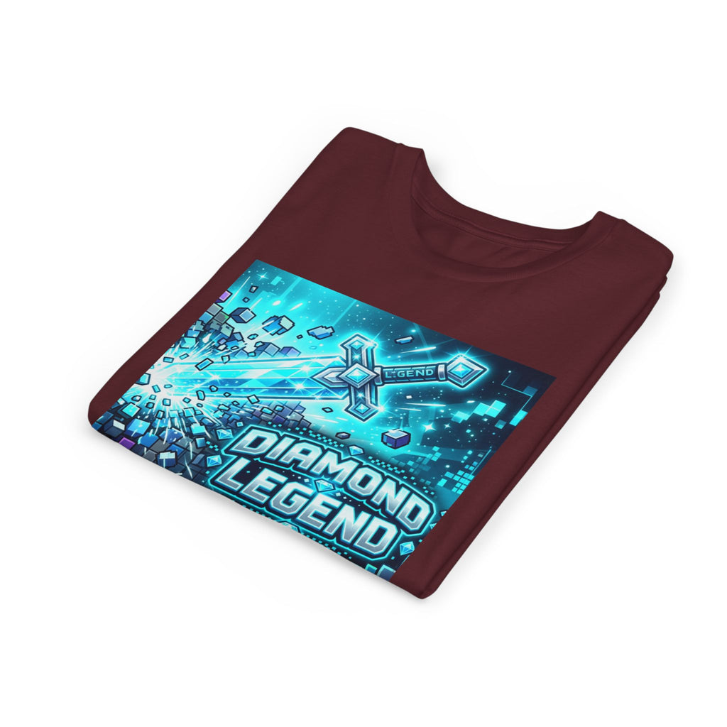 Youth Diamond Legend Tee — Pixel Minecraft-Style Gem Graphic Shirt