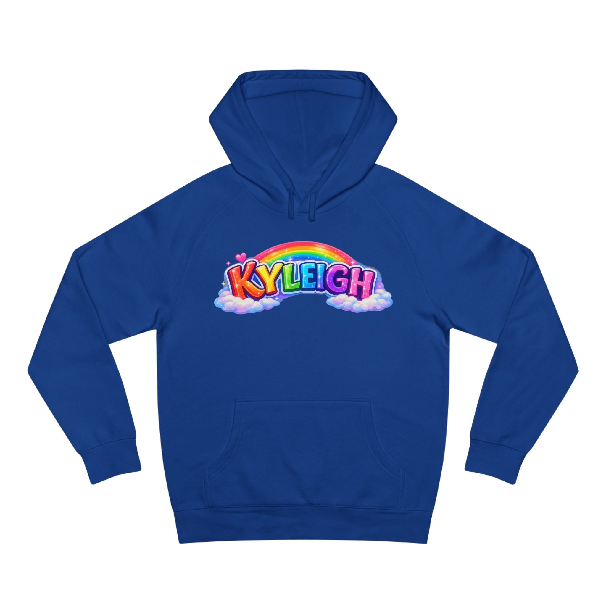 KYLIEGH Rainbow Pony Hoodie — Personalized Cute Unicorn Graphic Pullover