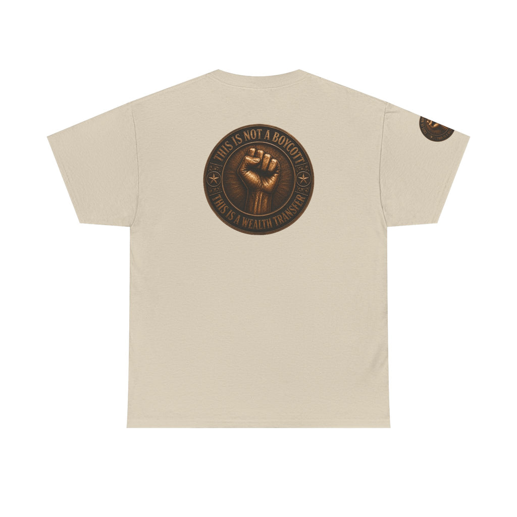 Graphic Tee — 'This Is Not A Boycott' Fist Emblem with Vintage Group Portrait