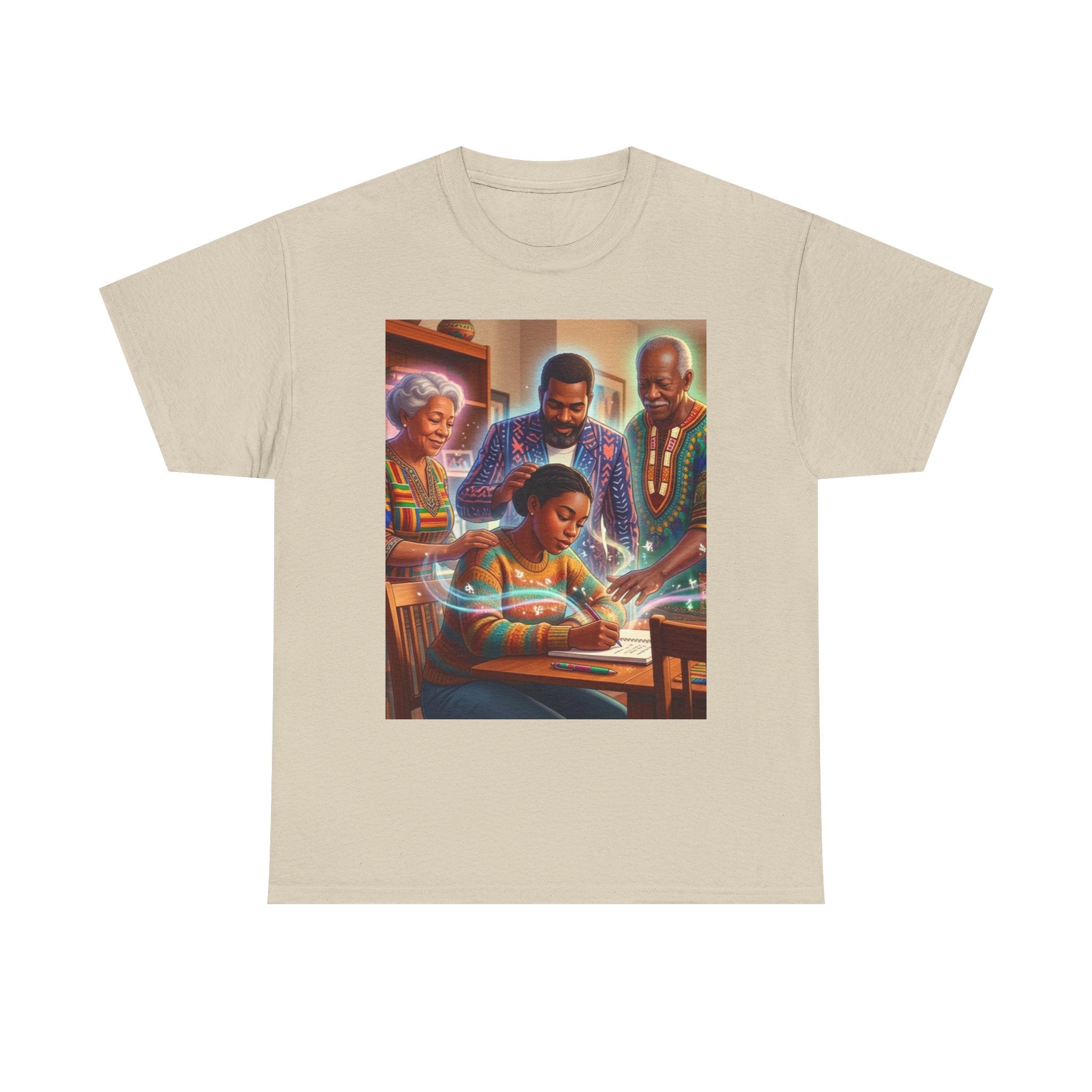 Black Family Study Night T-Shirt — Inspirational Afrofuturist Classroom Artwork