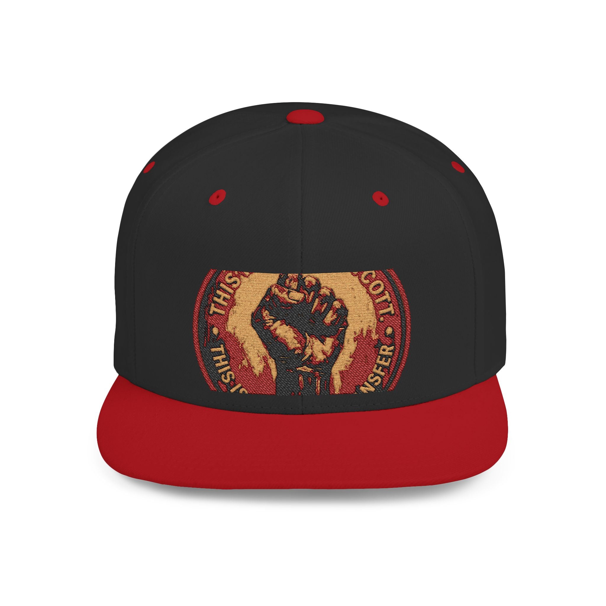Raised Fist Snapback Hat – Vintage Protest Emblem Flat Bill Cap