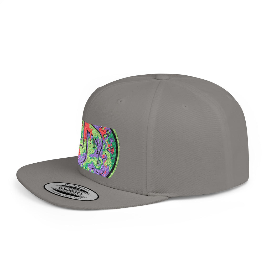 Copy of Copy of Flat Bill Snapback Hat — Retro Dance Crew Graphic Cap