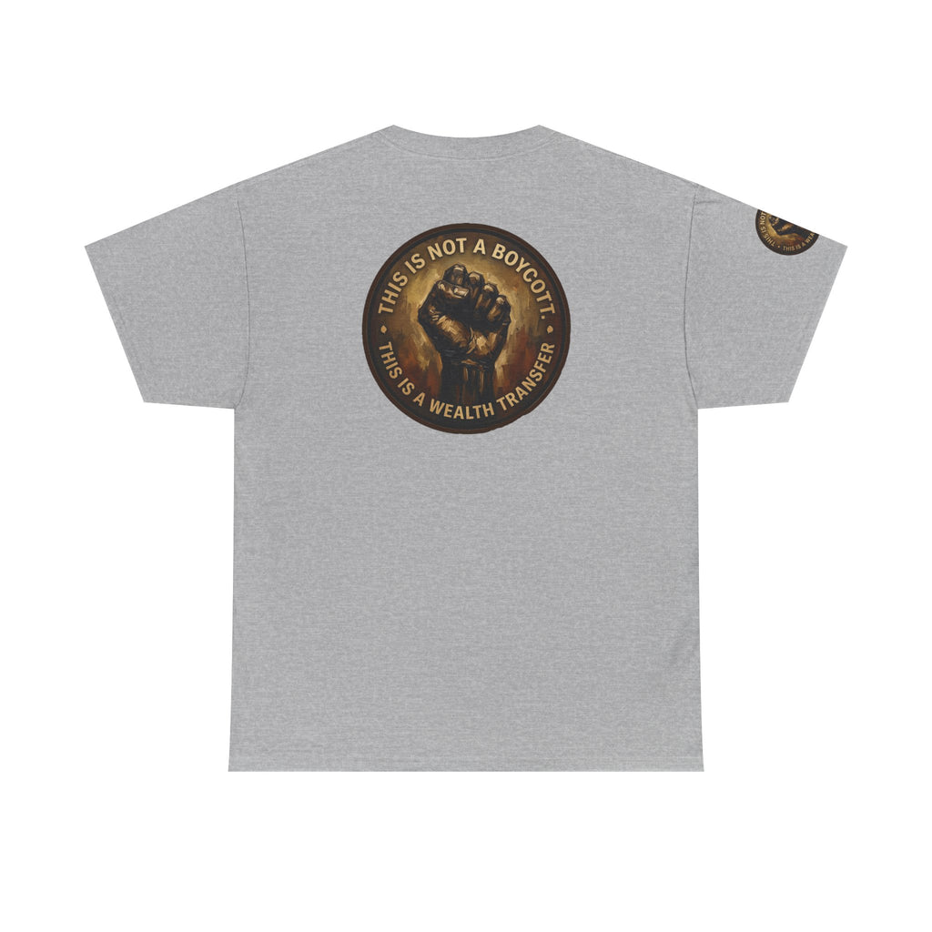 Jesus Portrait Tee with 'This Is Not A Boycott — This Is A Wealth Transfer' Back Emblem
