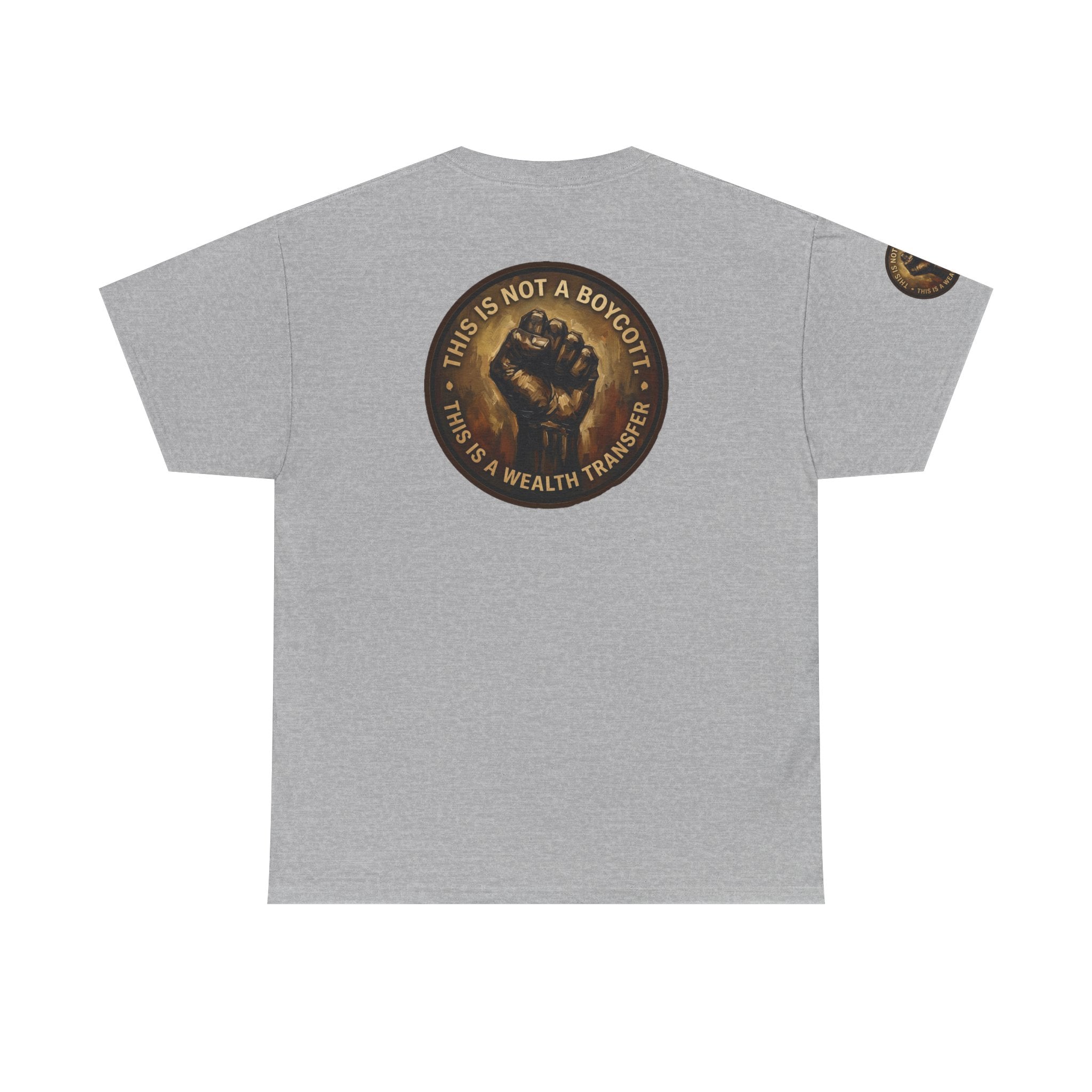 Jesus Portrait Tee with 'This Is Not A Boycott — This Is A Wealth Transfer' Back Emblem