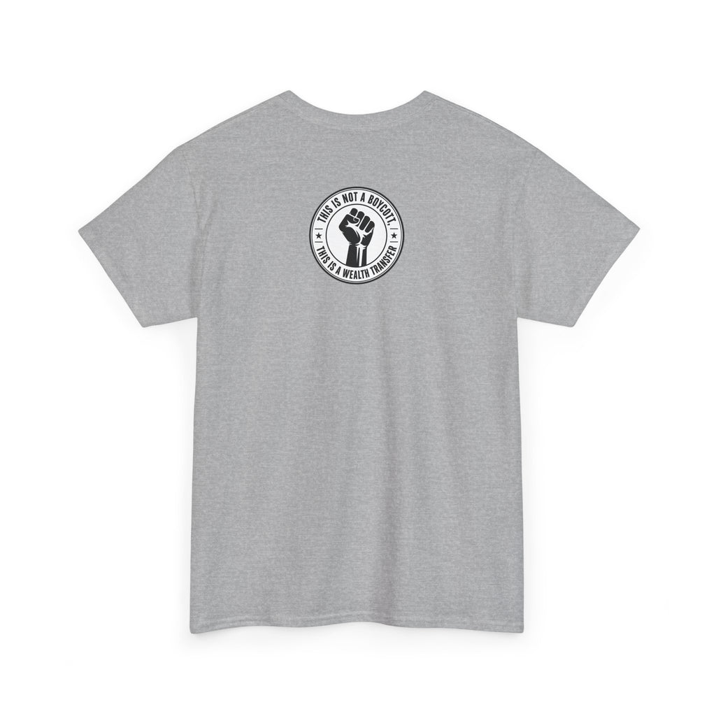 Graphic Tee — Retro Portrait Front with Black Power Fist Back