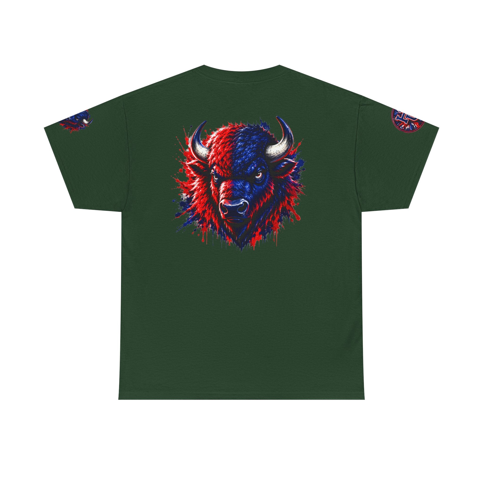 Howard University Buffalo Spirit Tee — HU Bison Red & Blue Campus Shirt