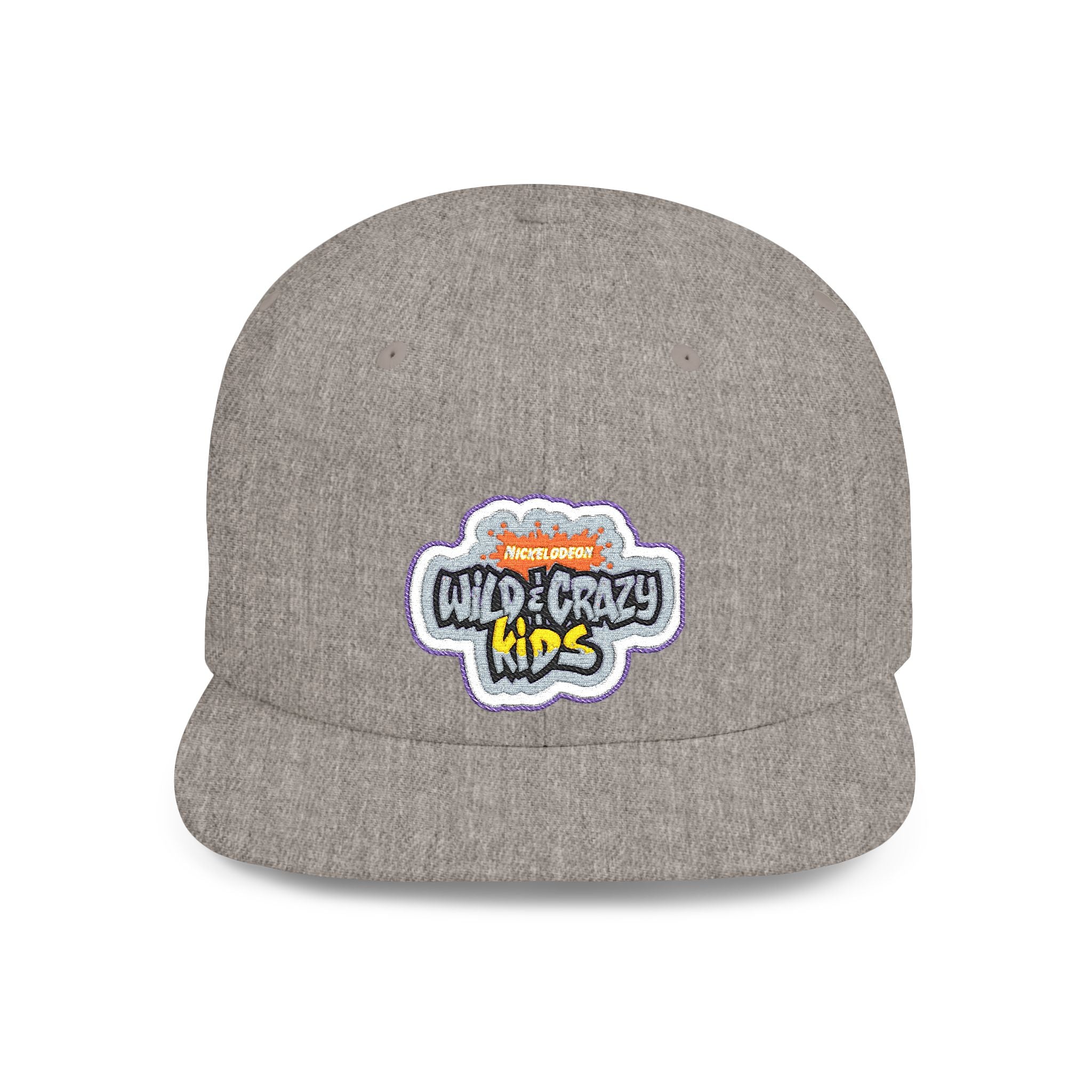 Flat Bill Snapback Hat — 'Neighborhood Vibes' Embroidered Patch Cap