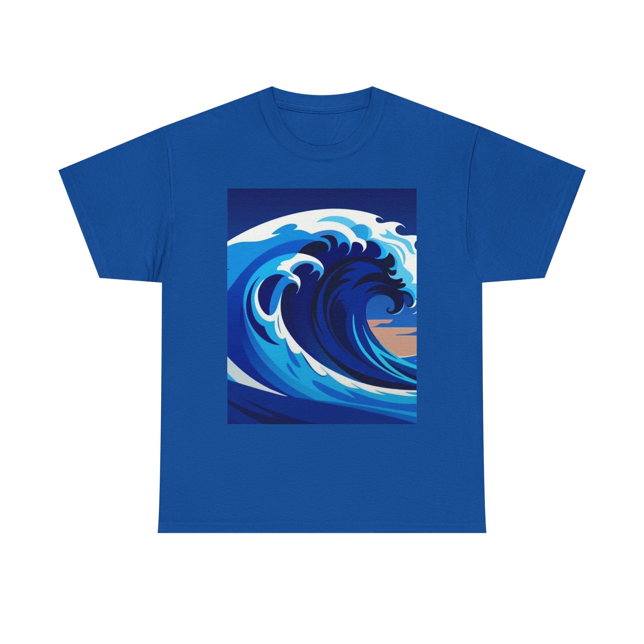 T-Shirt — Coastal Wave Graphic Tee (Ocean Sunset Wave Art)