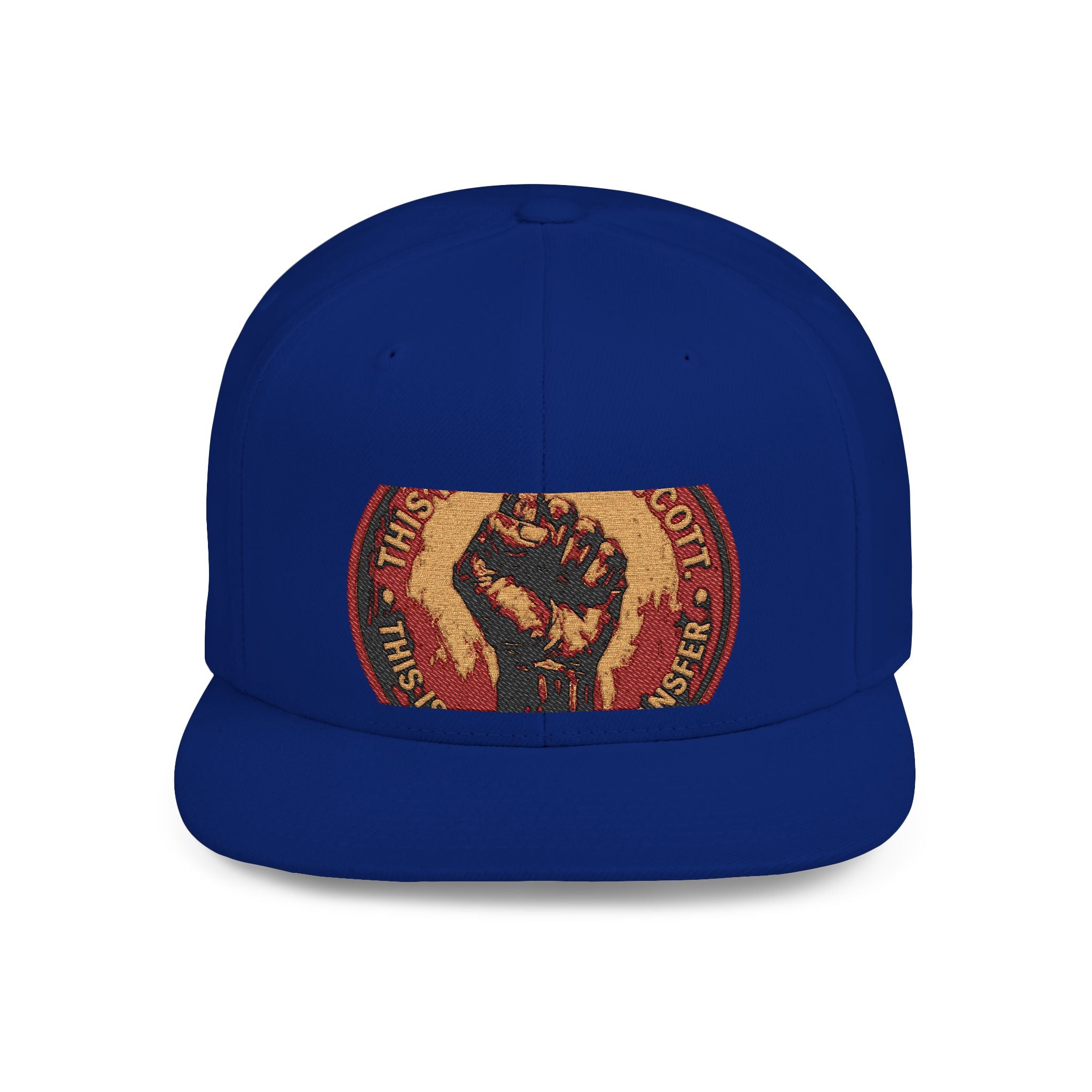Raised Fist Snapback Hat – Vintage Protest Emblem Flat Bill Cap