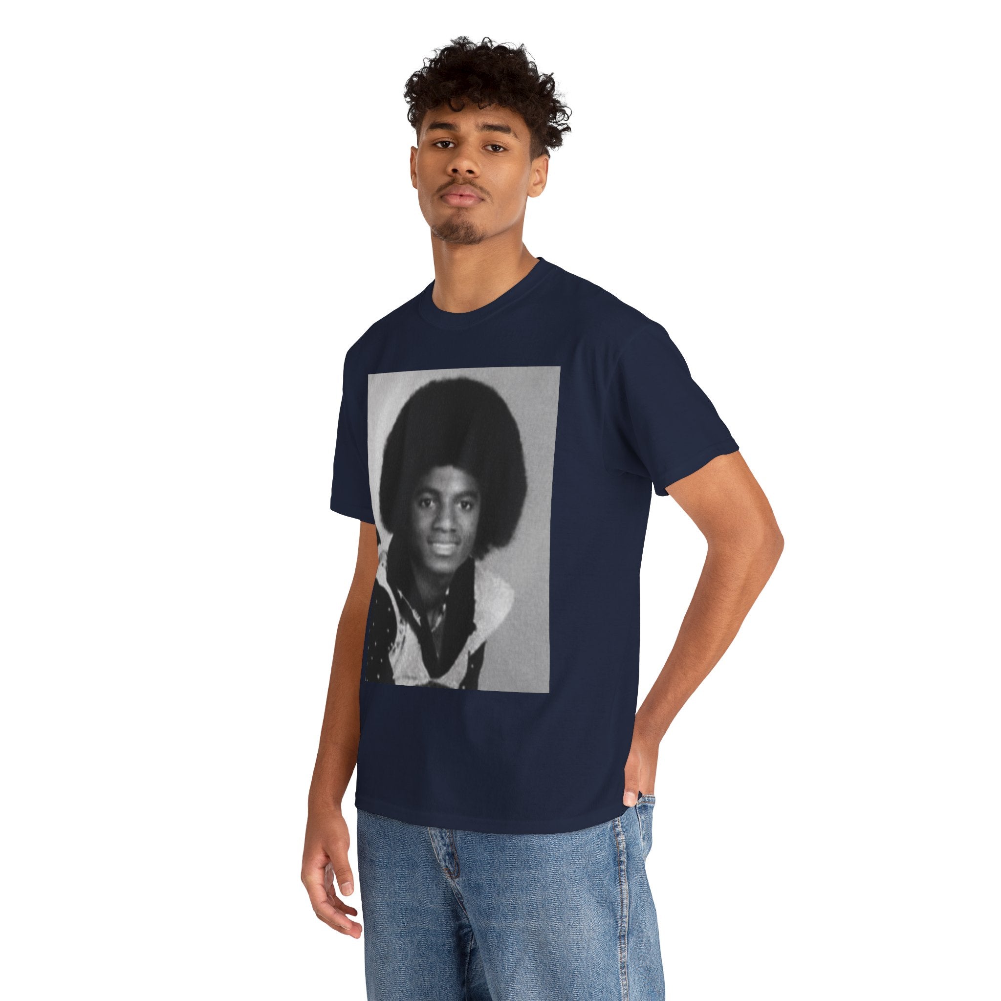 Graphic Tee — Retro Portrait Front with Black Power Fist Back