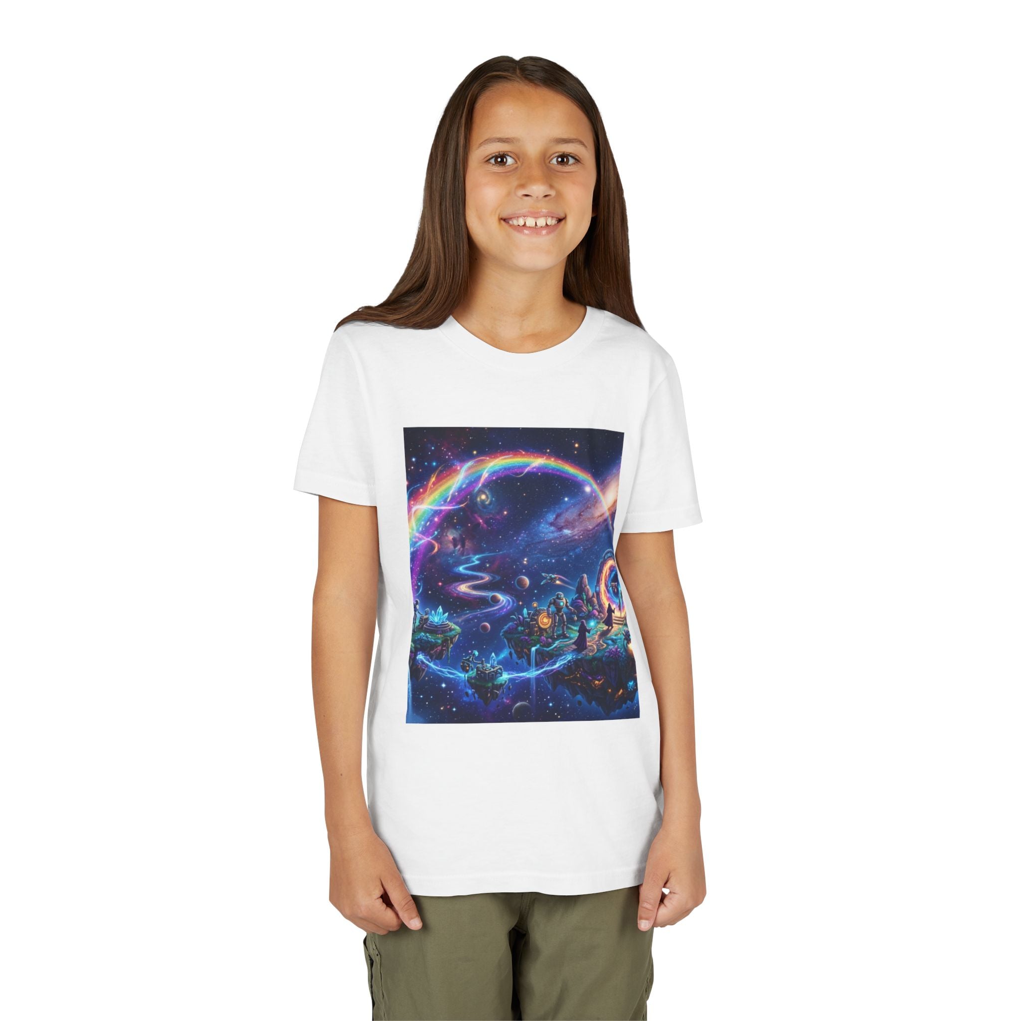Galaxy Fantasy Youth Tee — Floating Islands, Robots & Magic Portals