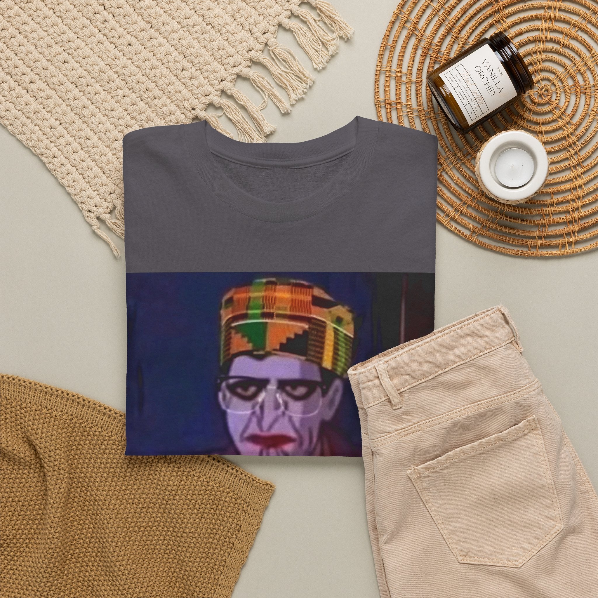Graphic Tee — Vintage Afrocentric Joker Portrait & Psychedelic Raised Fist Art