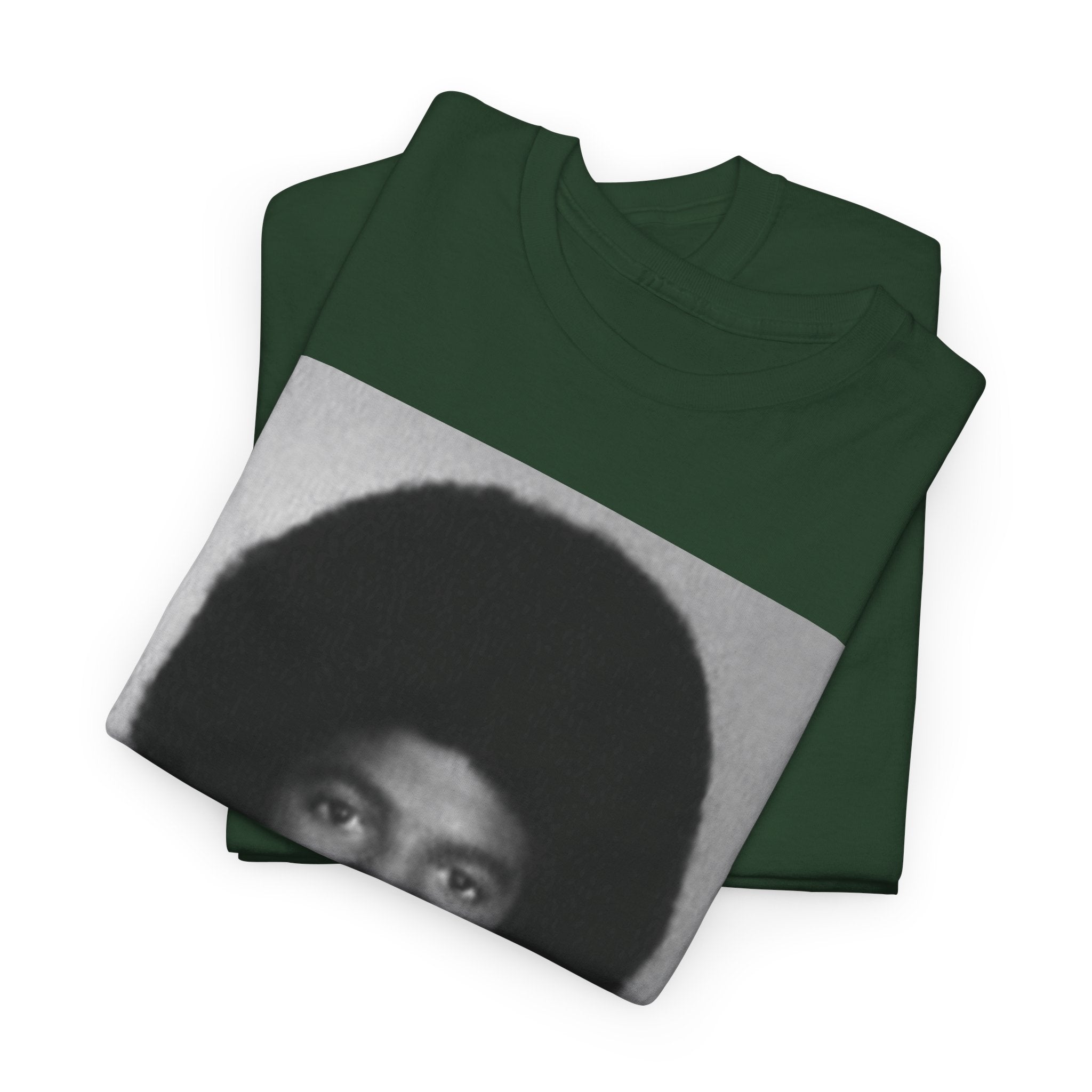 Graphic Tee — Retro Portrait Front with Black Power Fist Back