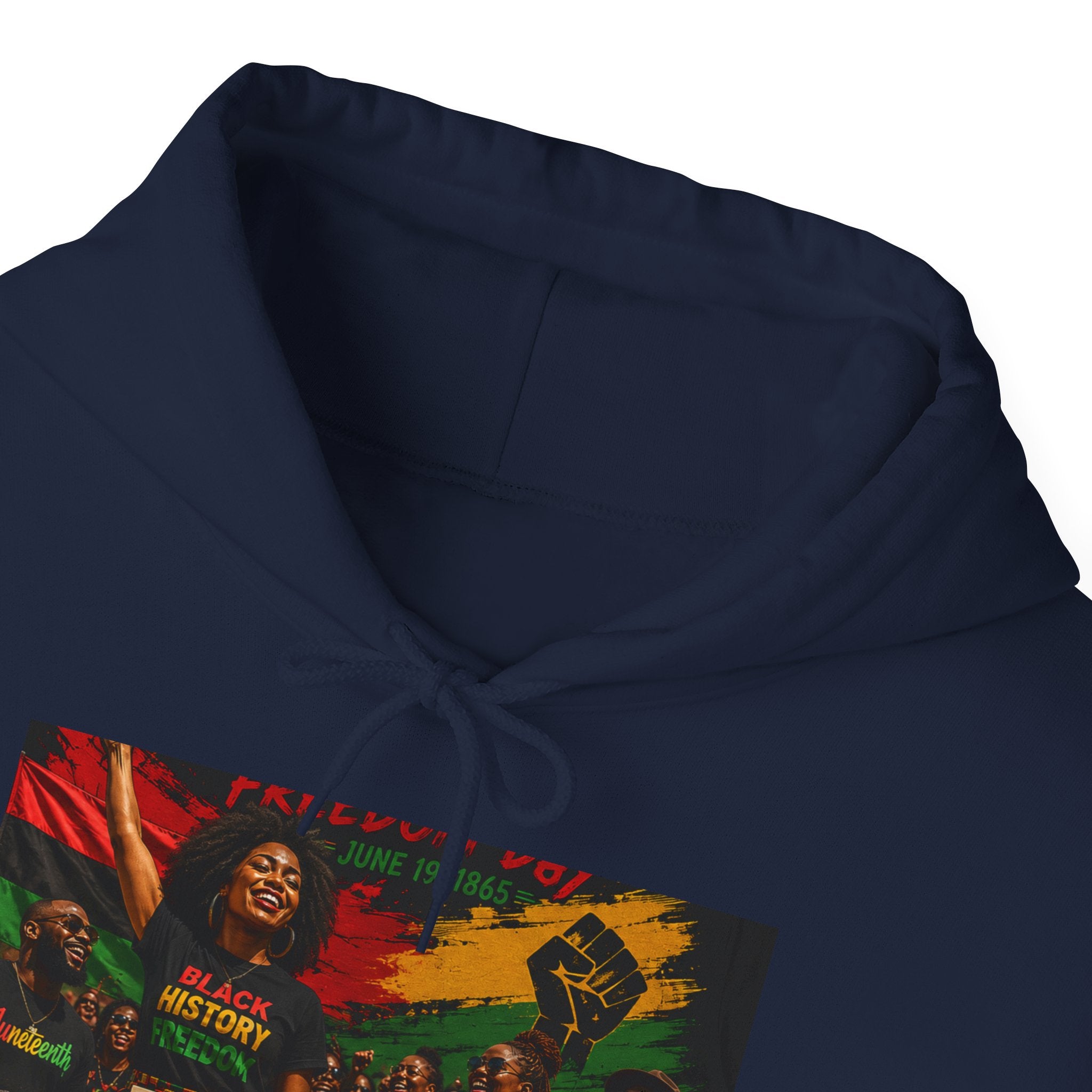 Juneteenth Celebration Hoodie — Juneteenth 1865 Freedom Retro Graphic Hooded Sweatshirt