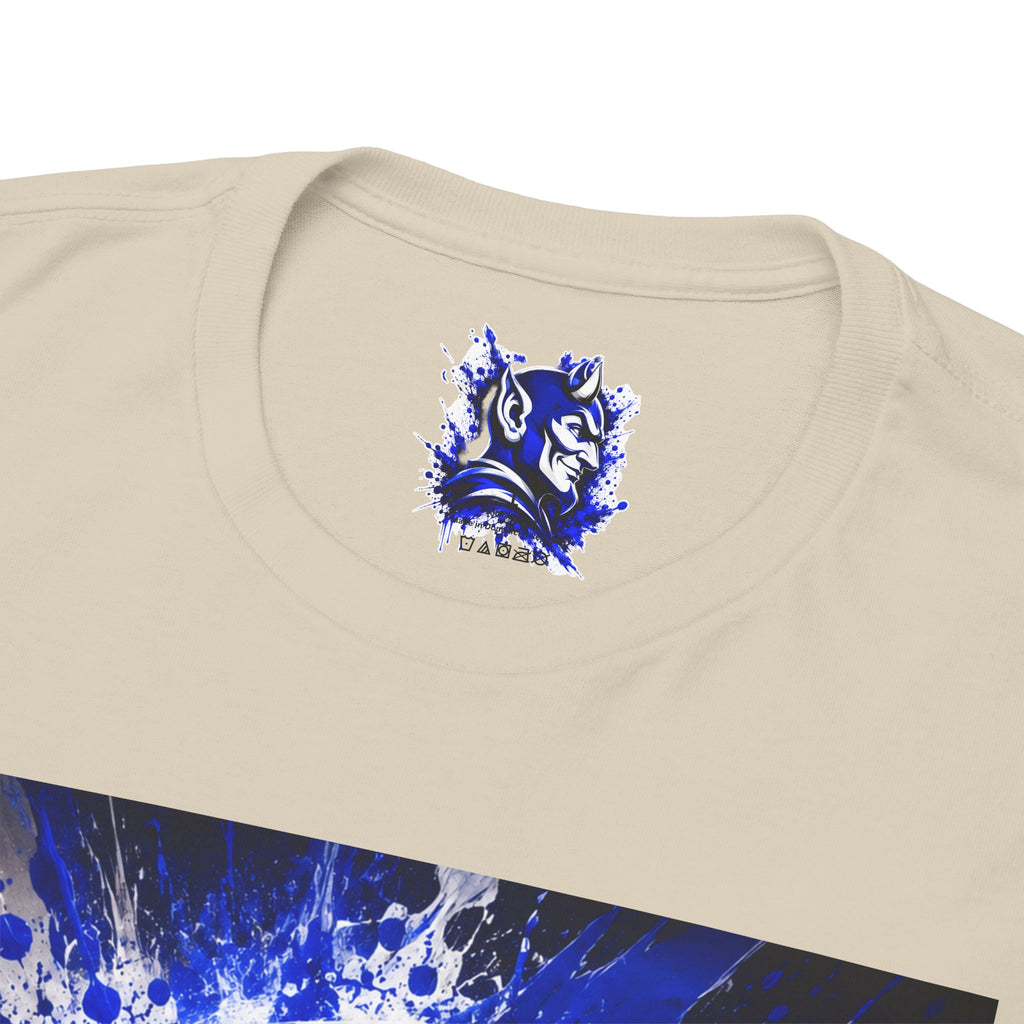Duke Blue Devils Graphic Tee — Splatter Devil Logo T‑Shirt