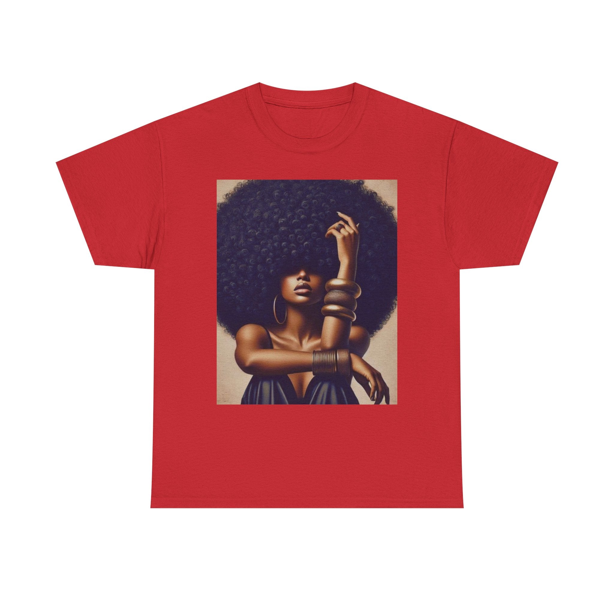 Afro Goddess Portrait Tee — Empowerment Graphic T-Shirt