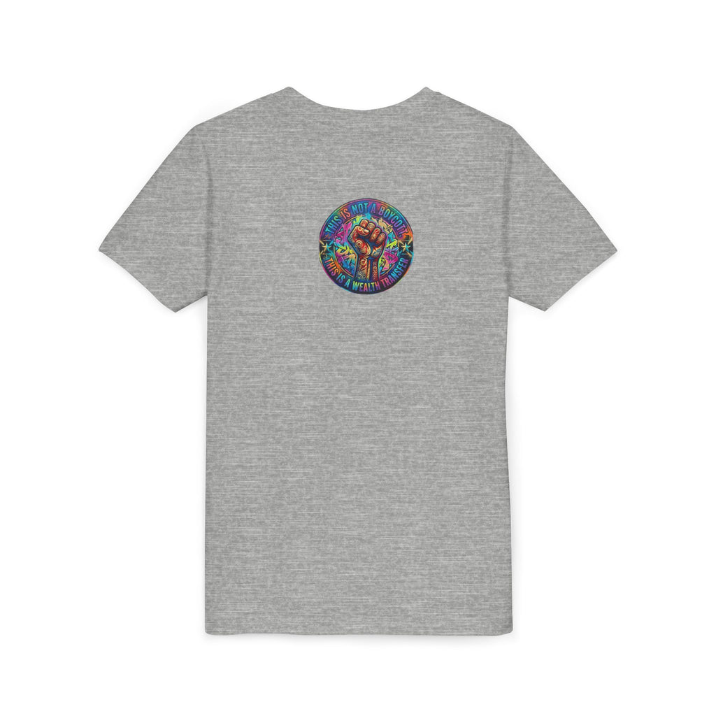 Youth Tee — “BUILD. CREATE. WIN.” Neon Builder City Design