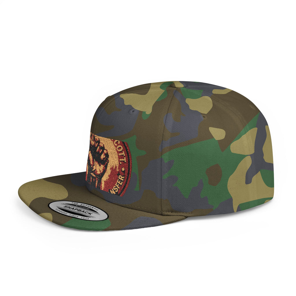 Raised Fist Snapback Hat – Vintage Protest Emblem Flat Bill Cap