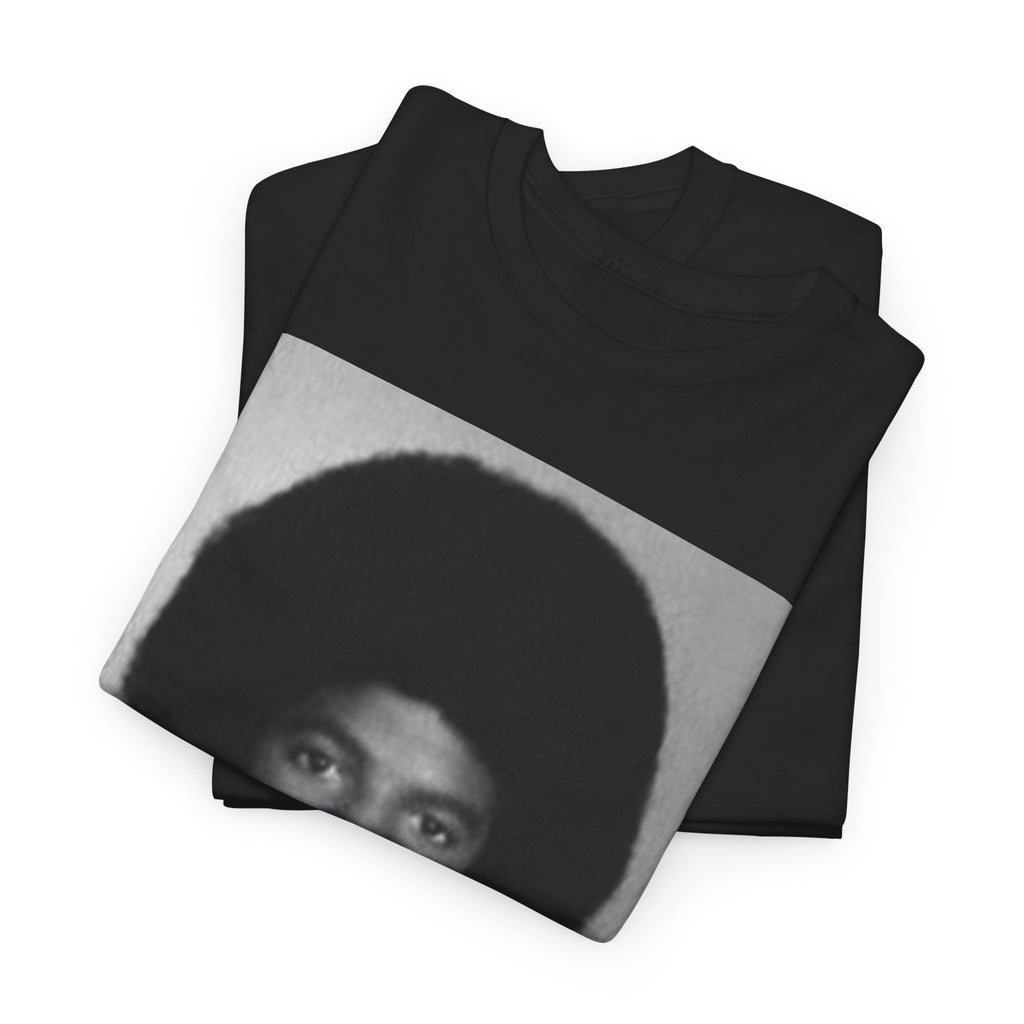 Graphic Tee — Retro Portrait Front with Black Power Fist Back