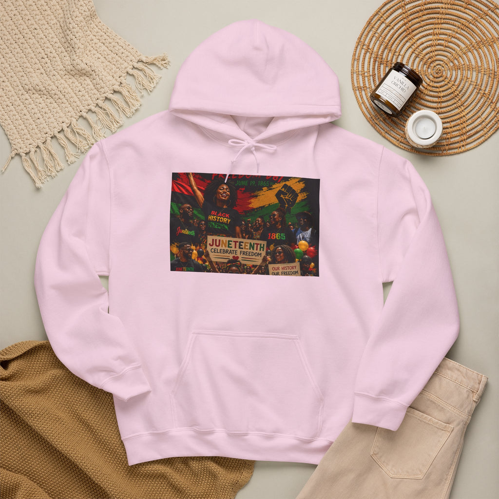 Juneteenth Celebration Hoodie — Juneteenth 1865 Freedom Retro Graphic Hooded Sweatshirt