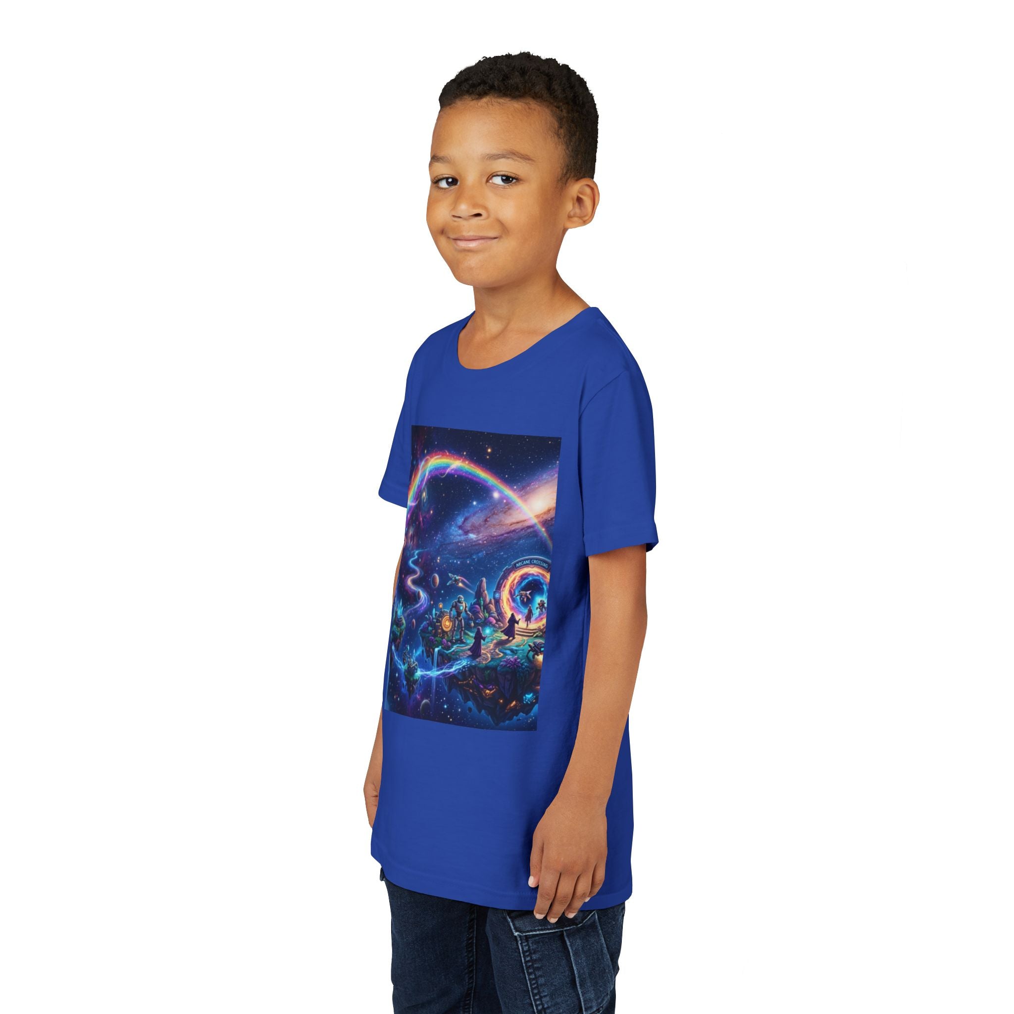 Galaxy Fantasy Youth Tee — Floating Islands, Robots & Magic Portals