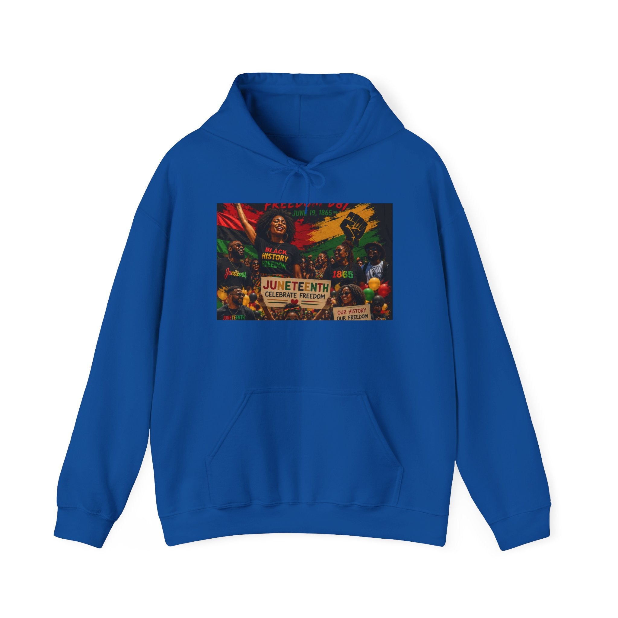 Juneteenth Celebration Hoodie — Juneteenth 1865 Freedom Retro Graphic Hooded Sweatshirt