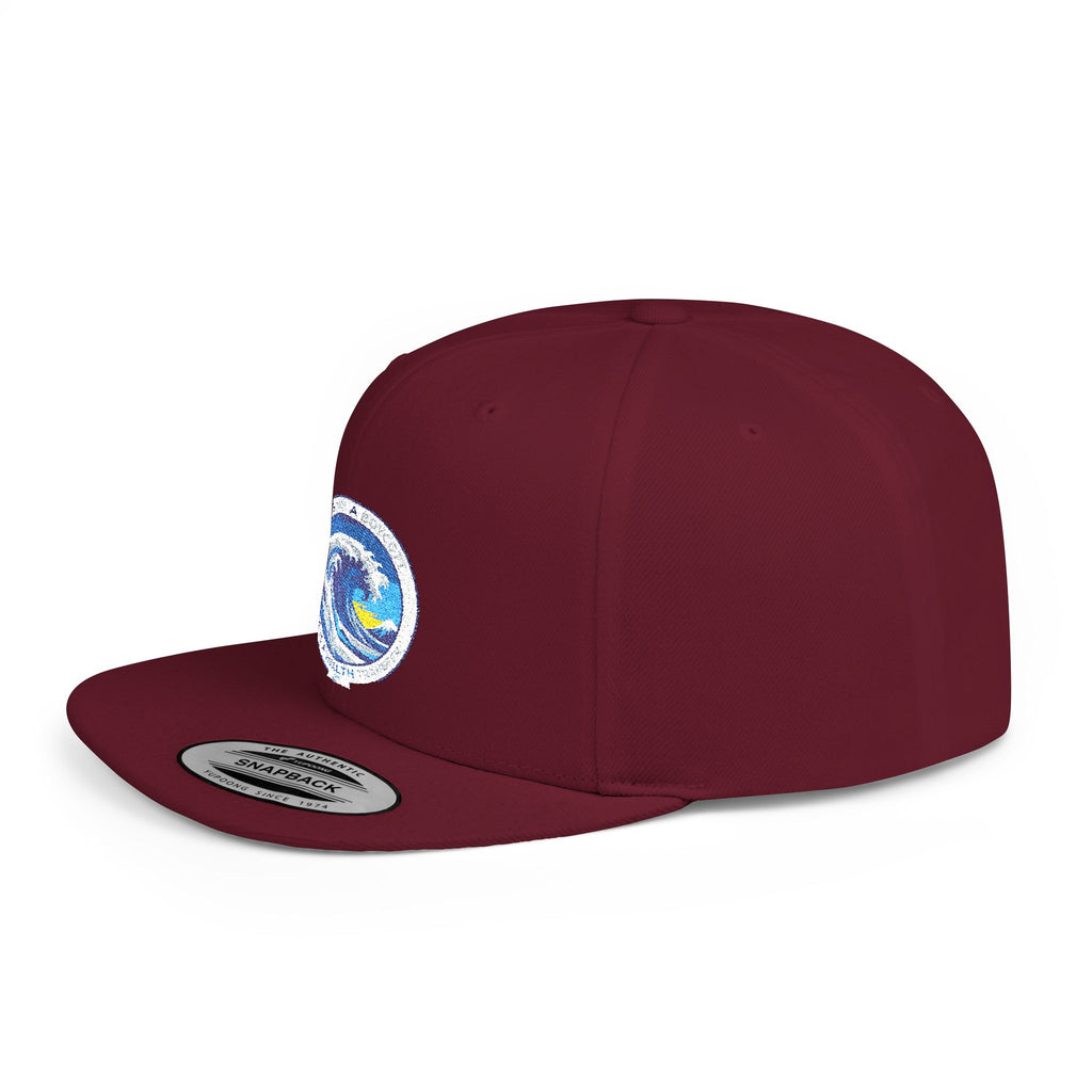 Copy of Reggae Vibes Flat Bill Snapback Hat — Colorful Rasta Music Patch