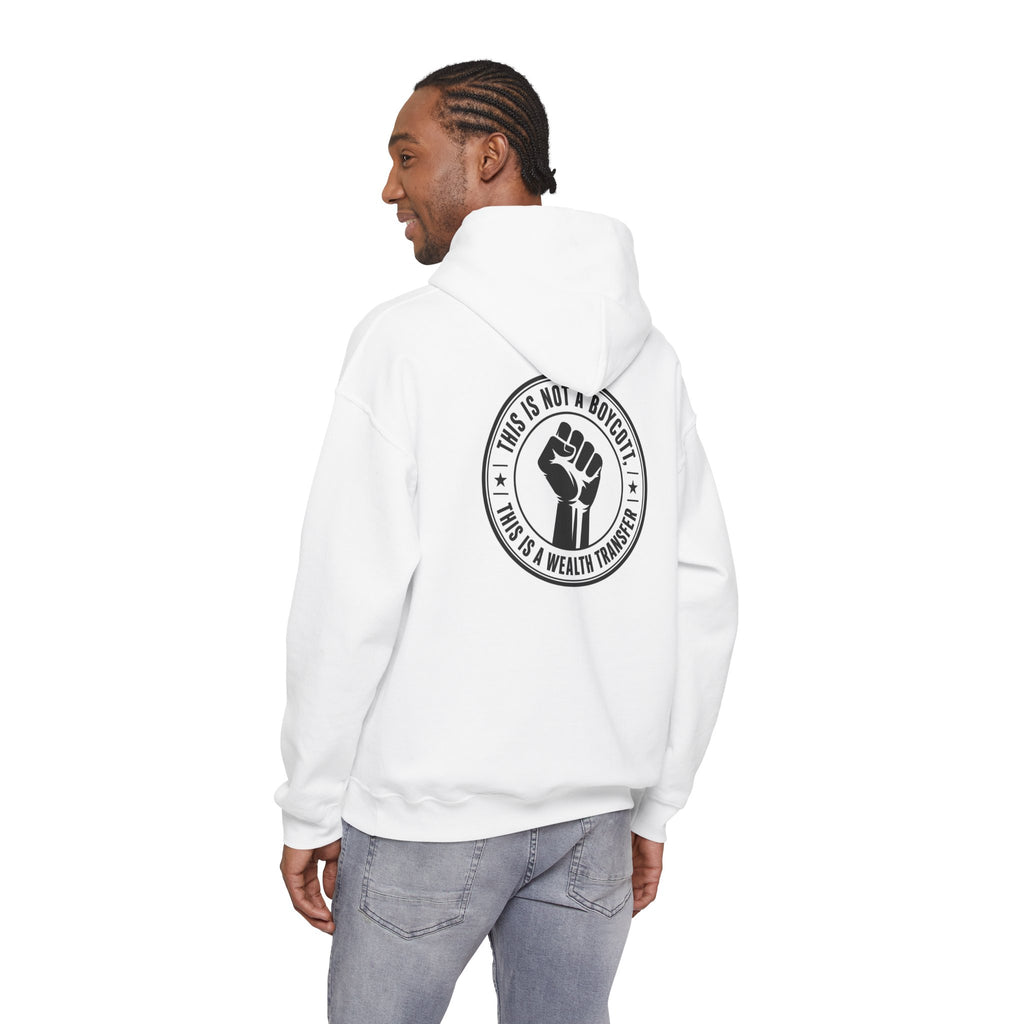 Black Unity Hoodie — Pan-African Portraits with "This Is Not A Boycott, This Is A Wealth Transfer" Back Print
