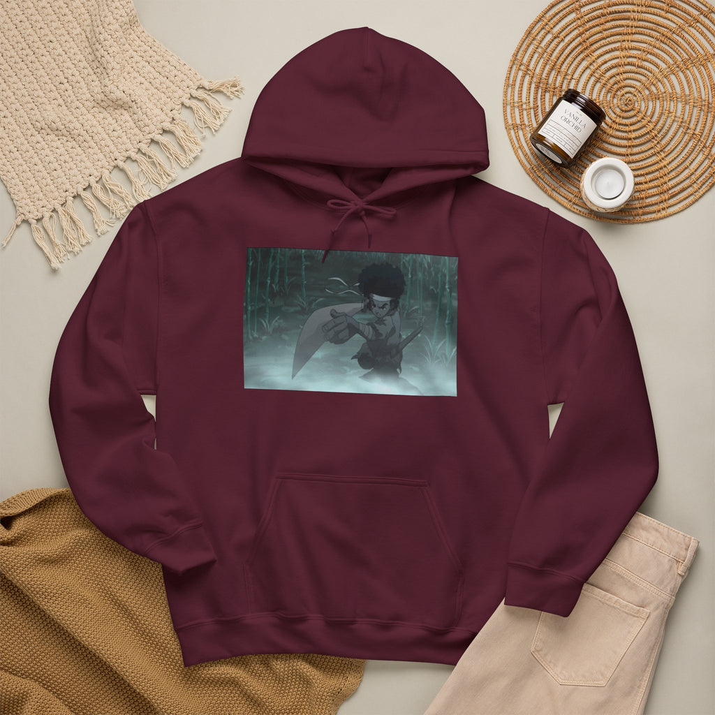 Moody Forest Angel Hoodie — Ethereal Wings Graphic Sweatshirt