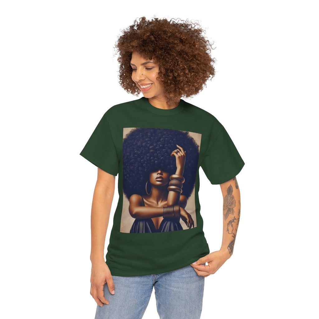 Afro Goddess Portrait Tee — Empowerment Graphic T-Shirt