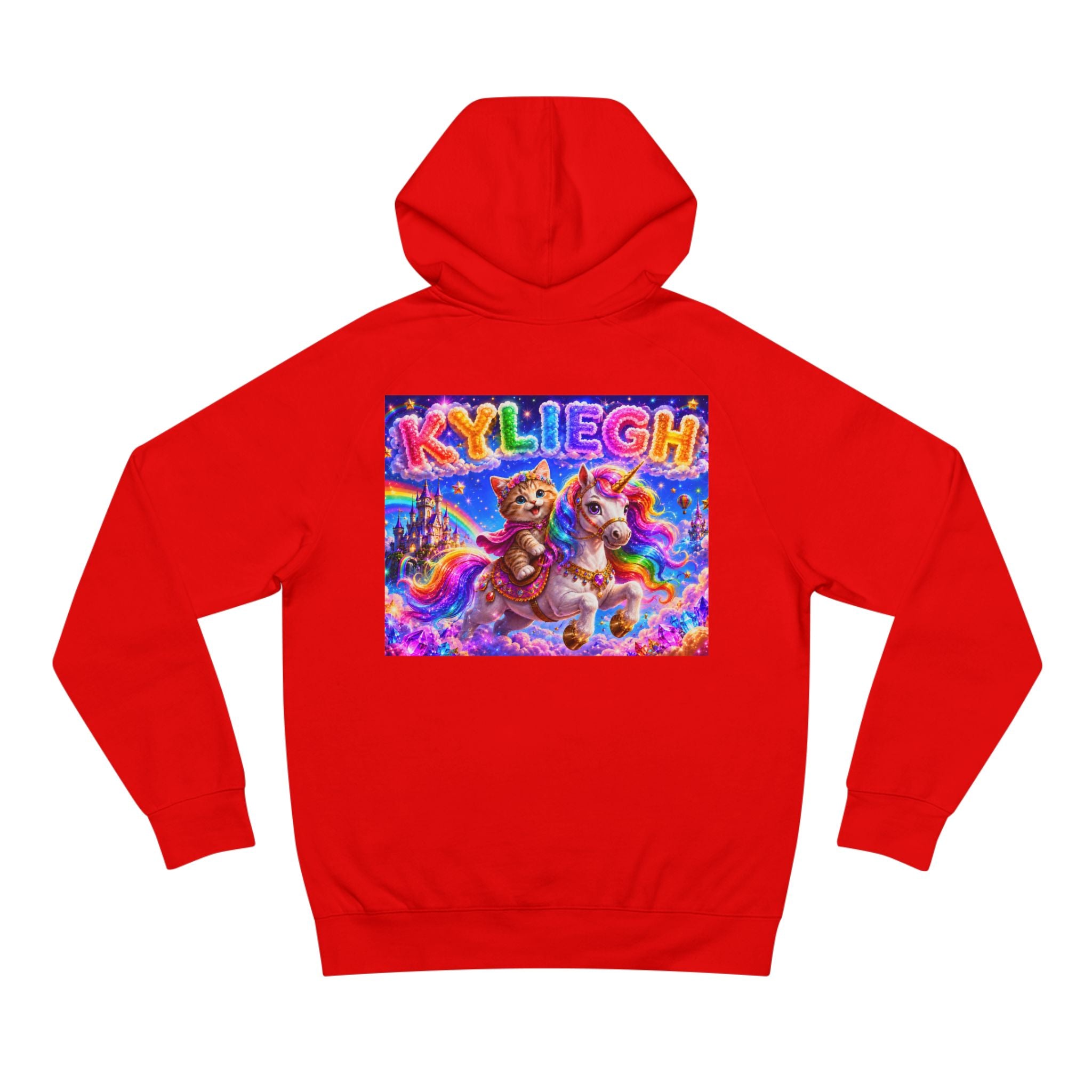 KYLIEGH Rainbow Pony Hoodie — Personalized Cute Unicorn Graphic Pullover