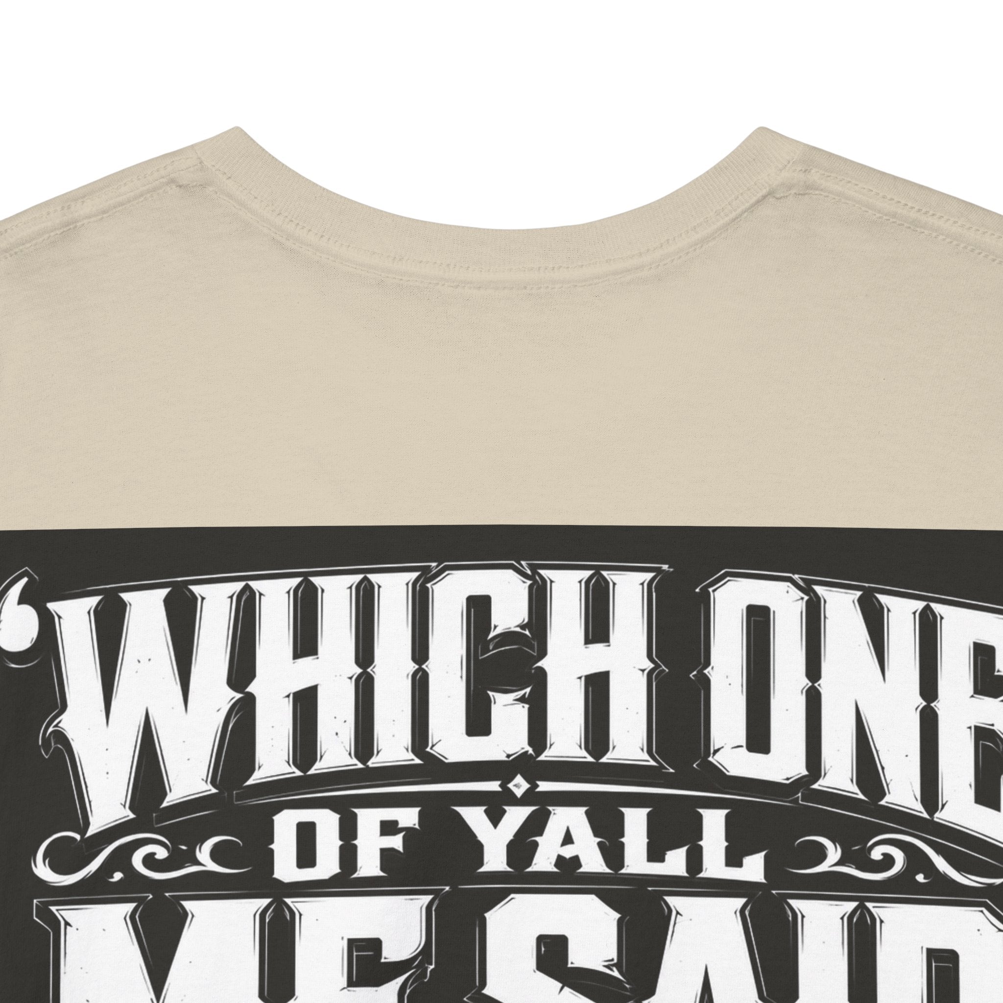 Badger Portrait Tee — "Which One of Y’all MF Said Something About a Home?" Graphic T‑Shirt