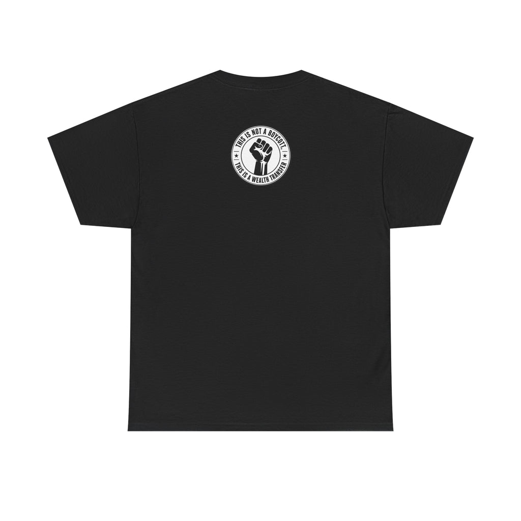 Graphic Tee — Retro Portrait Front with Black Power Fist Back