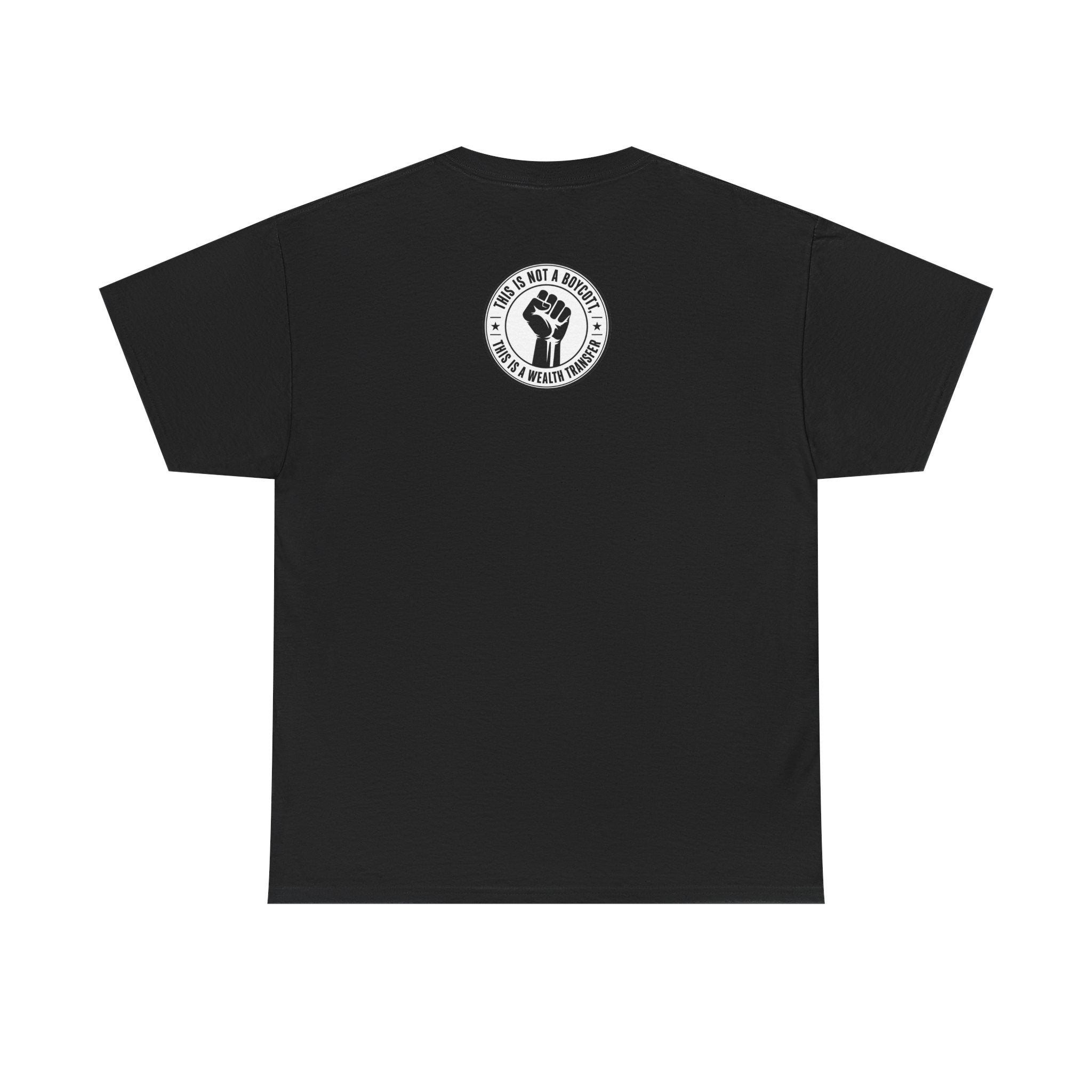 Graphic Tee — Retro Portrait Front with Black Power Fist Back