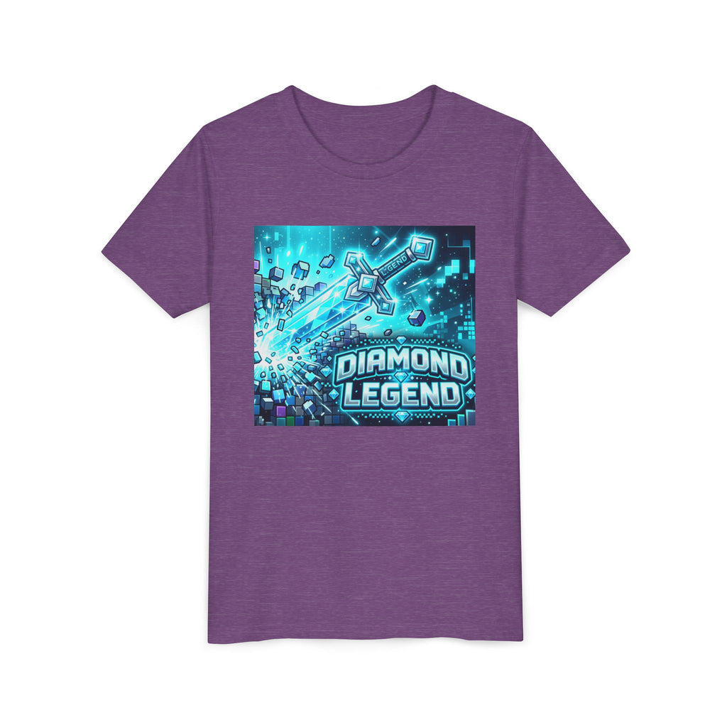 Youth Diamond Legend Tee — Pixel Minecraft-Style Gem Graphic Shirt