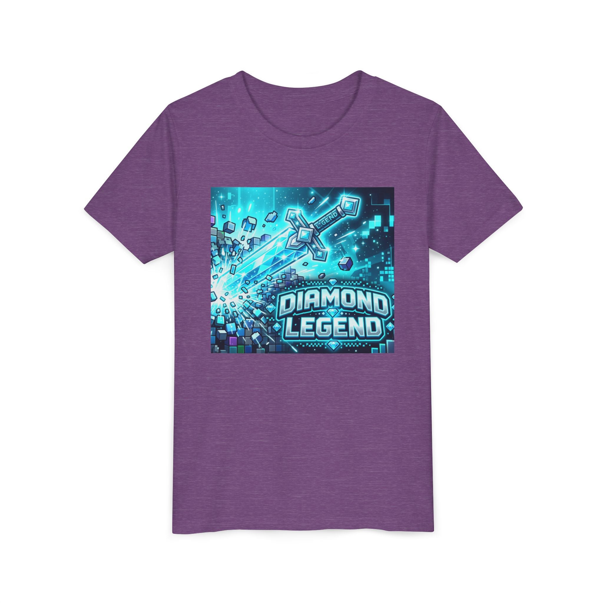 Youth Diamond Legend Tee — Pixel Minecraft-Style Gem Graphic Shirt