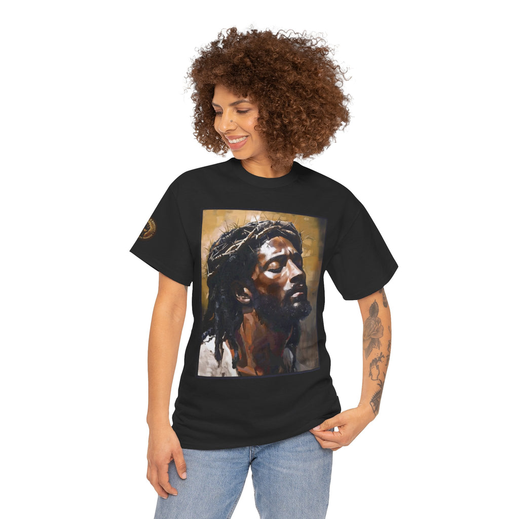 Jesus Portrait Tee with 'This Is Not A Boycott — This Is A Wealth Transfer' Back Emblem