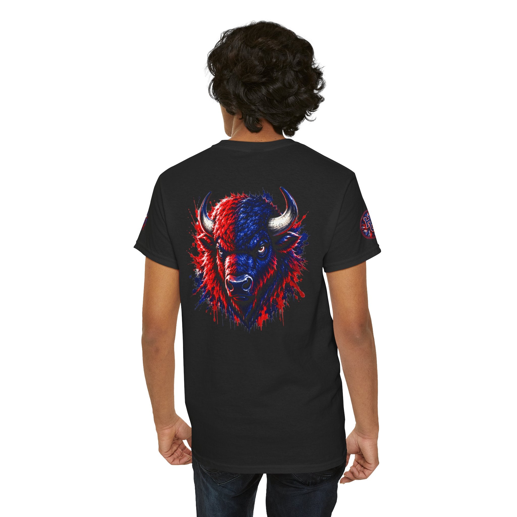 Howard University Buffalo Spirit Tee — HU Bison Red & Blue Campus Shirt