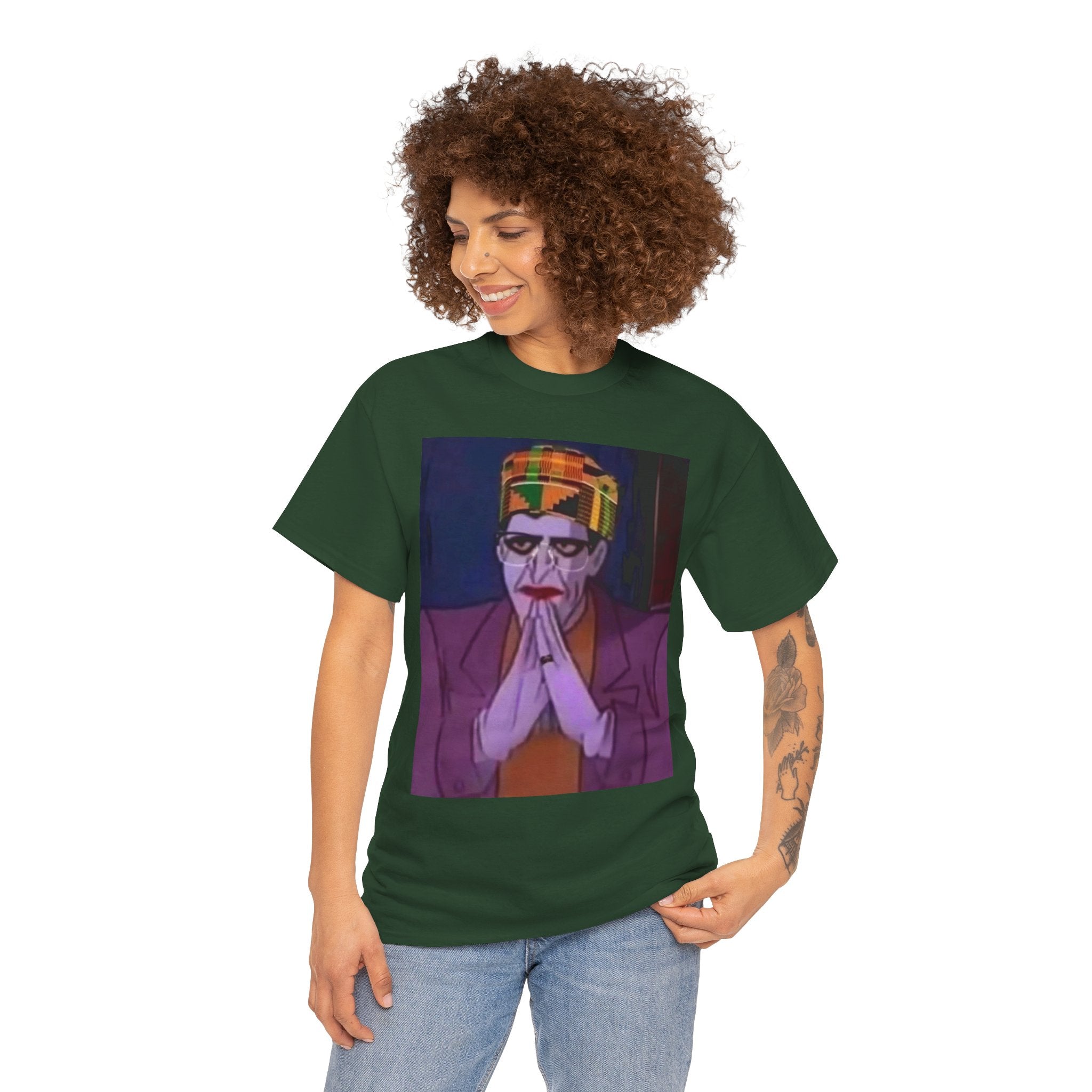 Graphic Tee — Vintage Afrocentric Joker Portrait & Psychedelic Raised Fist Art