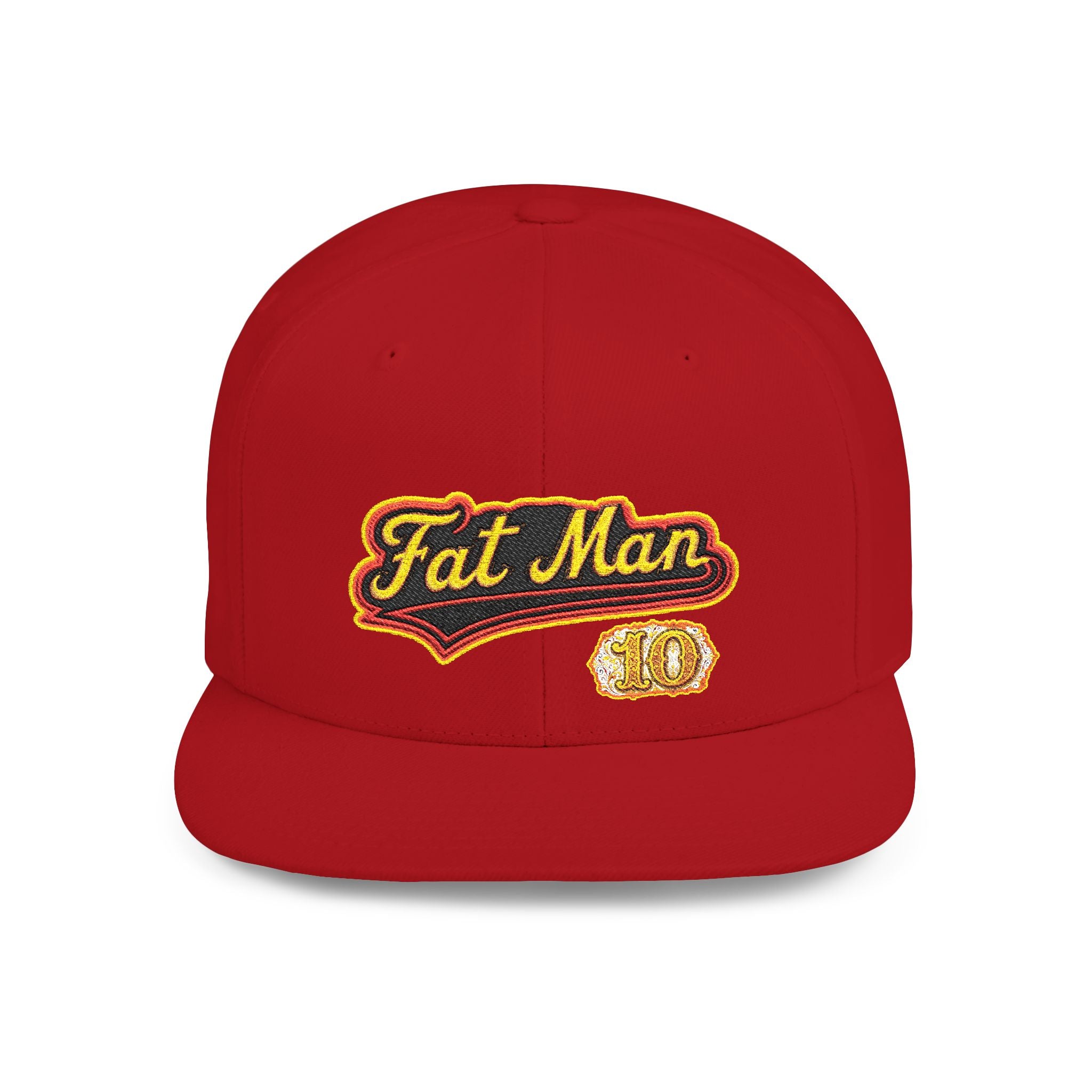 Snapback Hat — Embroidered “Fat Man” Vintage Script Cap