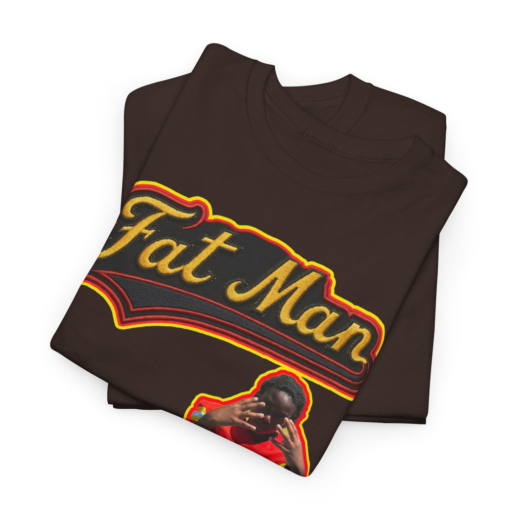 Fat Man Graphic Tee — Retro Boxing Design with '10' Back Patch