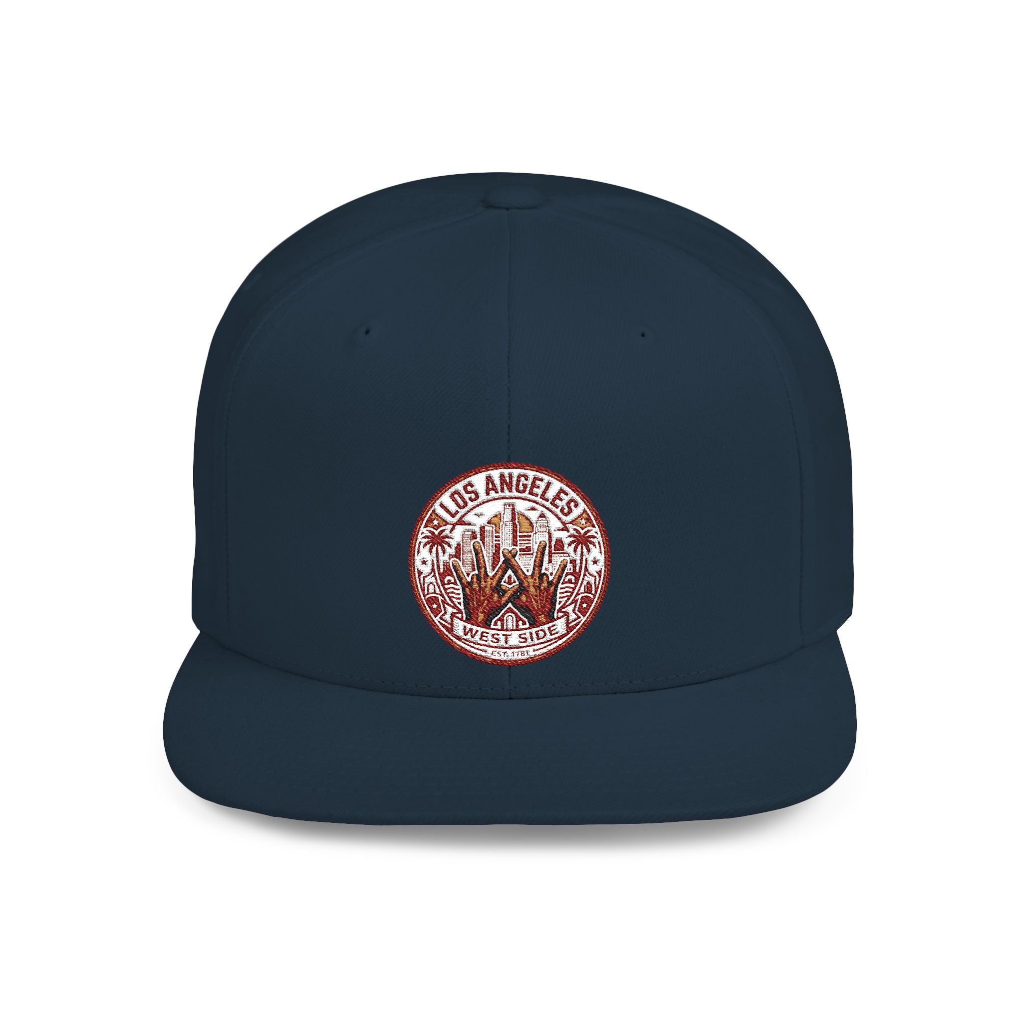 Wildflower Crown Snapback Hat — 'Little Dreamer' Floral Embroidered Flat Bill