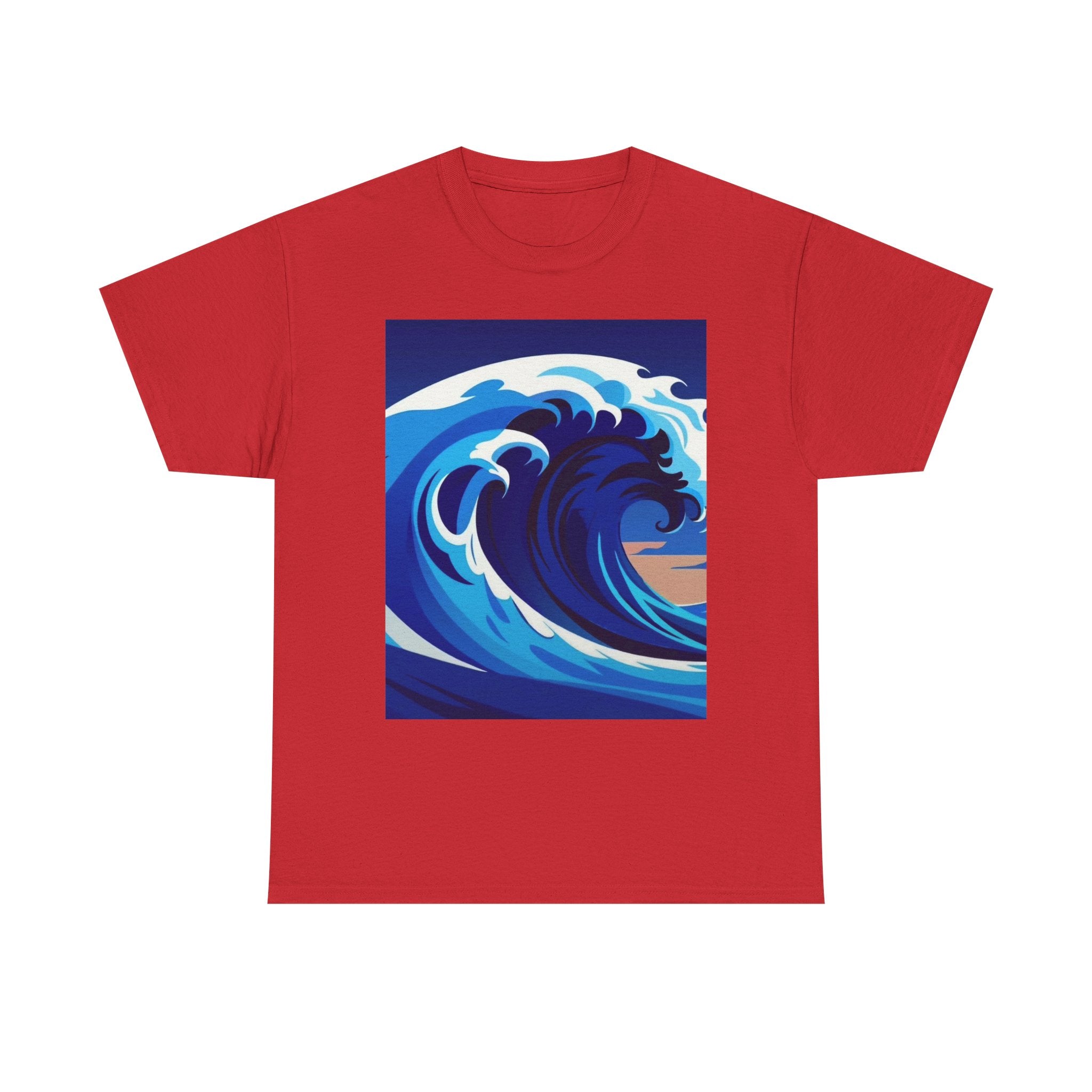 T-Shirt — Coastal Wave Graphic Tee (Ocean Sunset Wave Art)