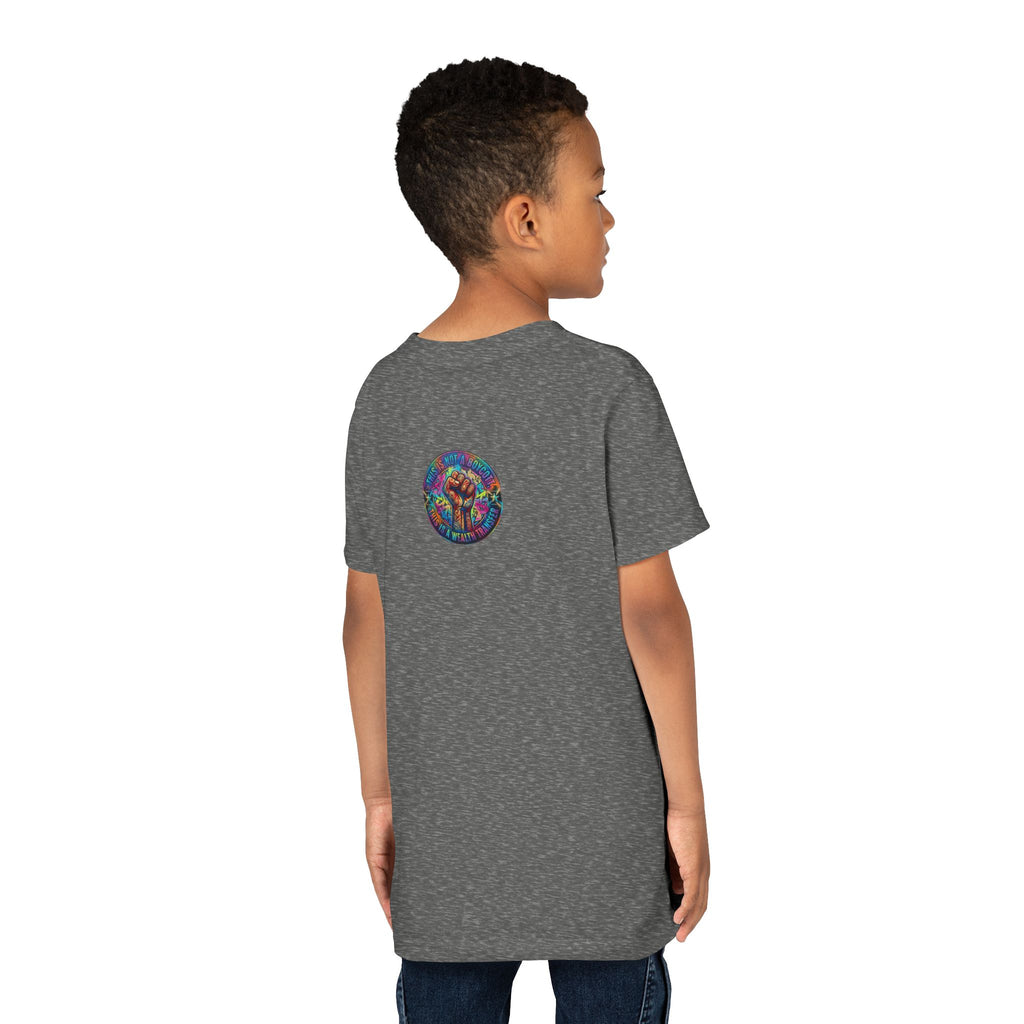 Neon Power Button Tee — Gamer Screen Escape Youth T-Shirt