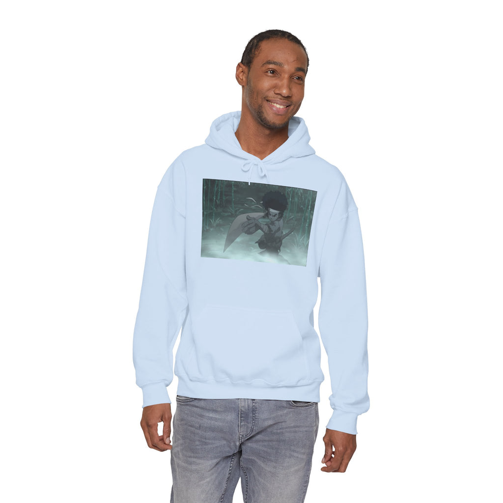 Moody Forest Angel Hoodie — Ethereal Wings Graphic Sweatshirt