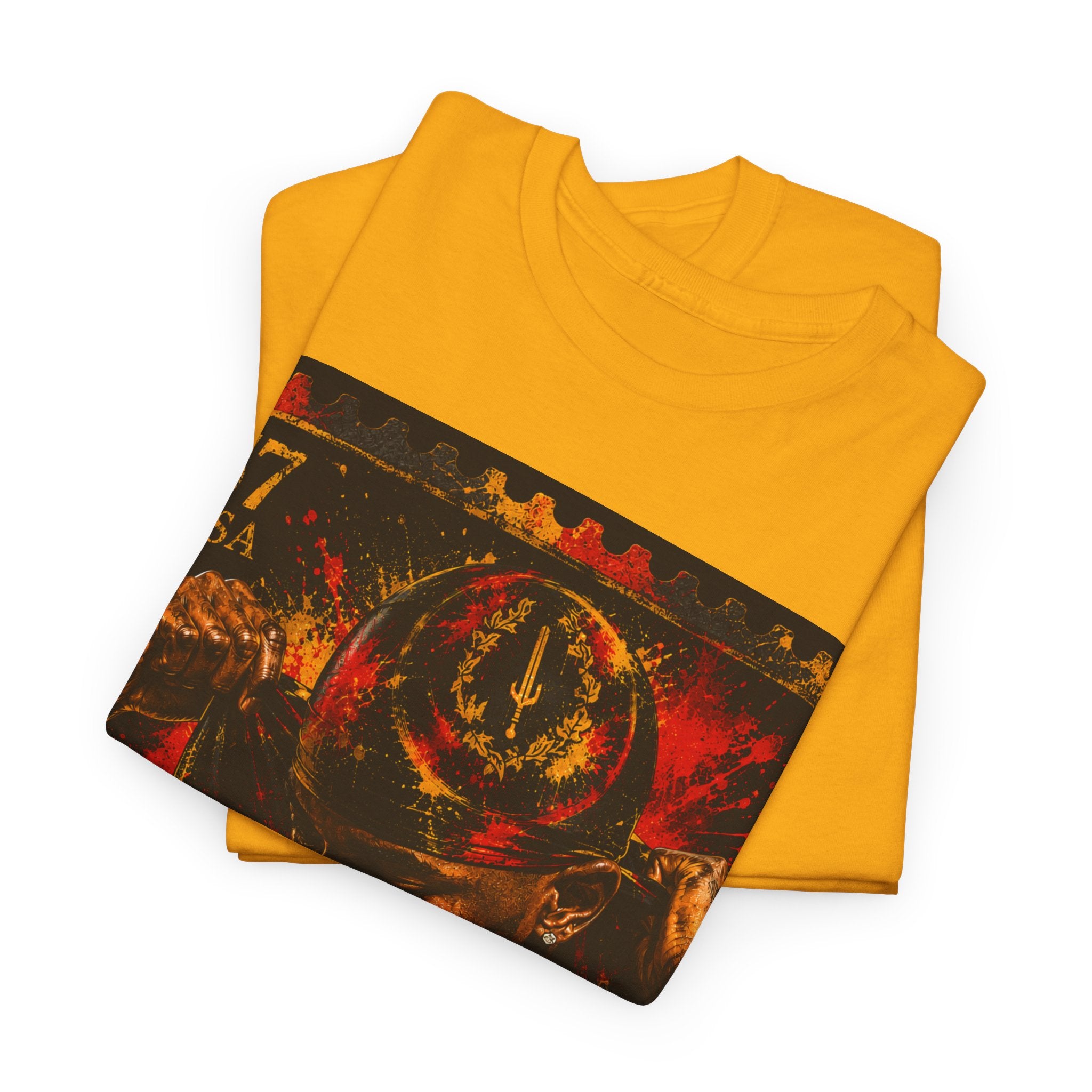 T-Shirt — Regal Afrocentric Portrait Tee (57 USA Stamp Design)