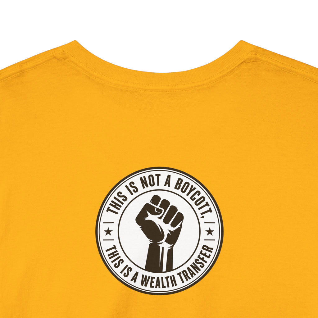 Graphic Tee — Retro Portrait Front with Black Power Fist Back