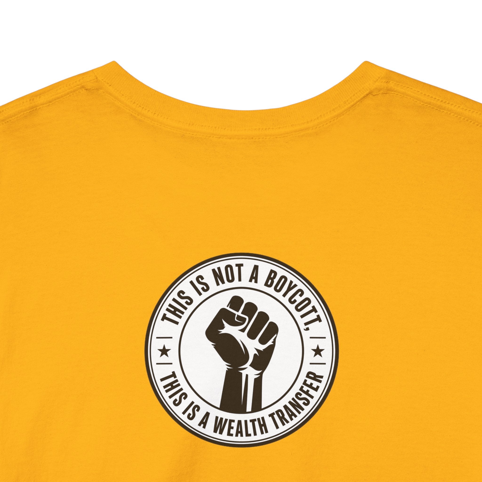 Graphic Tee — Retro Portrait Front with Black Power Fist Back